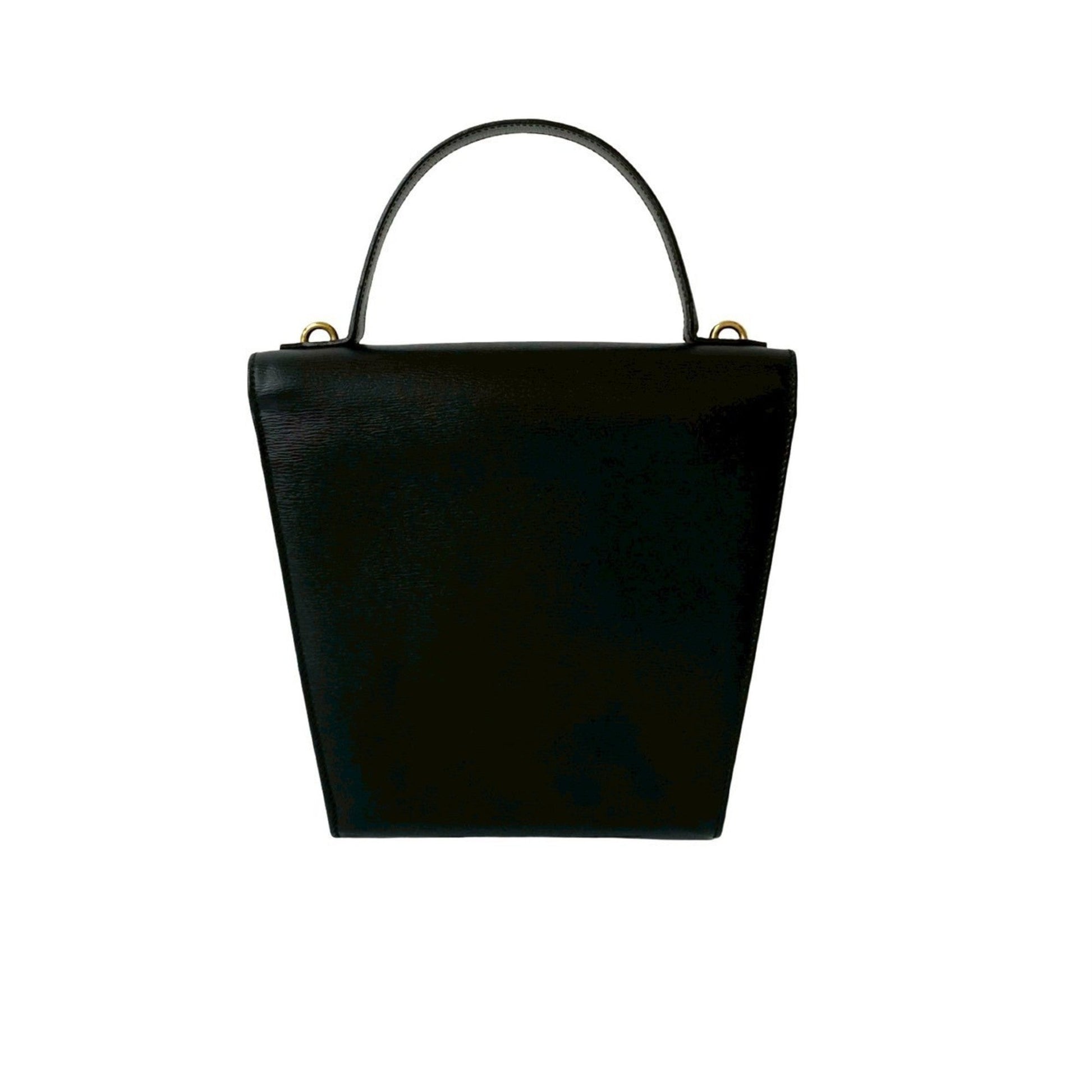Christian Dior Black Leather Handbag Shoulder Bag ()