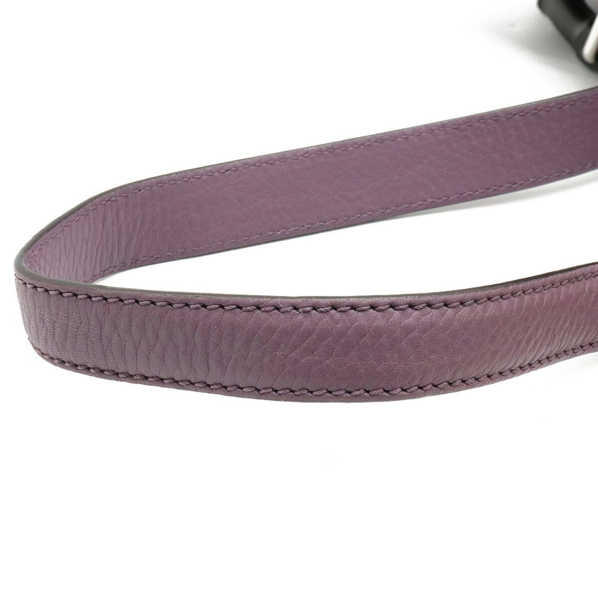 Gucci Bamboo Purple Leather Shoulder Bag
