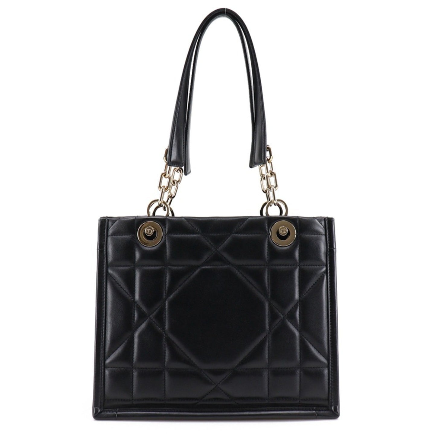 Christian Dior Black Leather Tote Bag ()