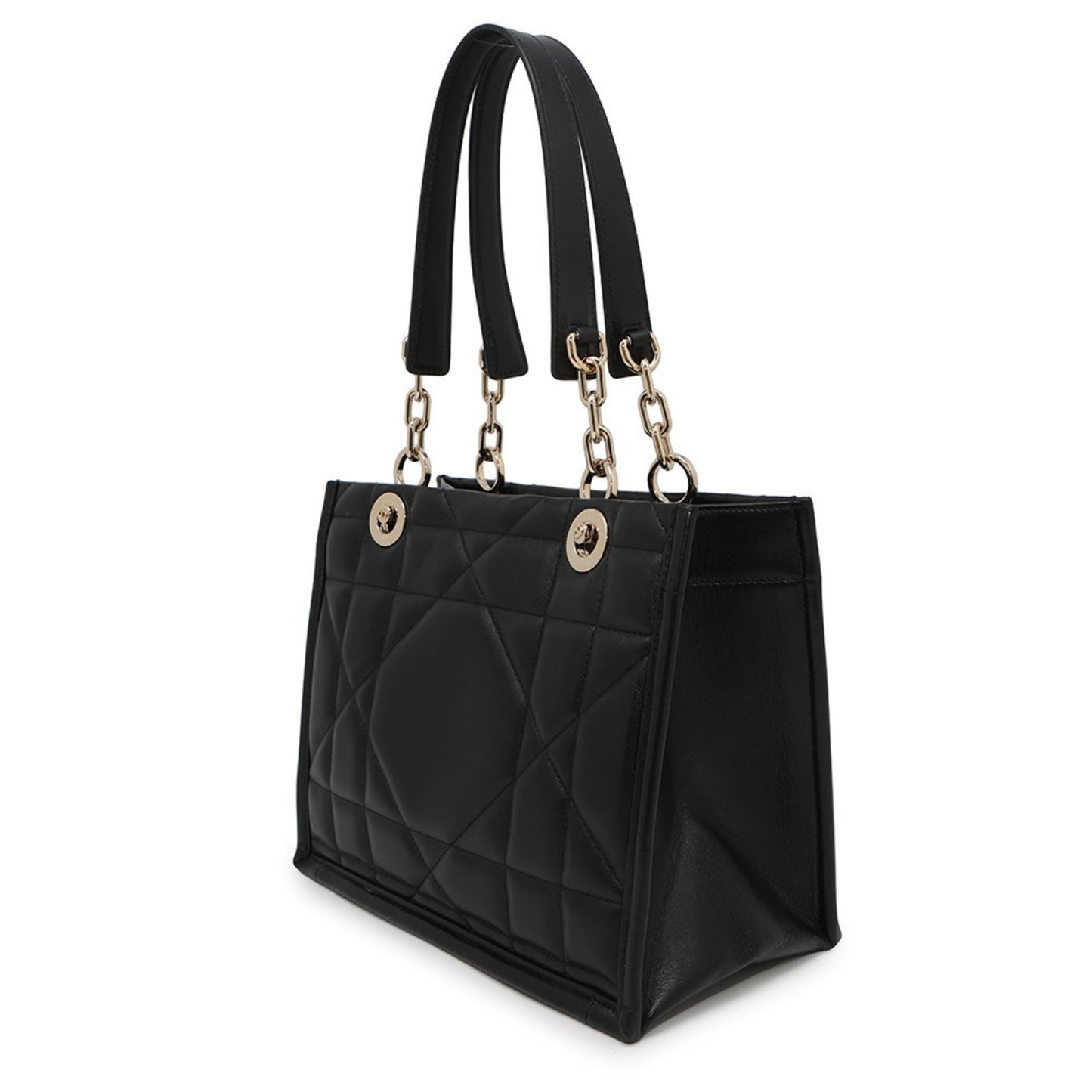 Christian Dior Black Leather Tote Bag ()