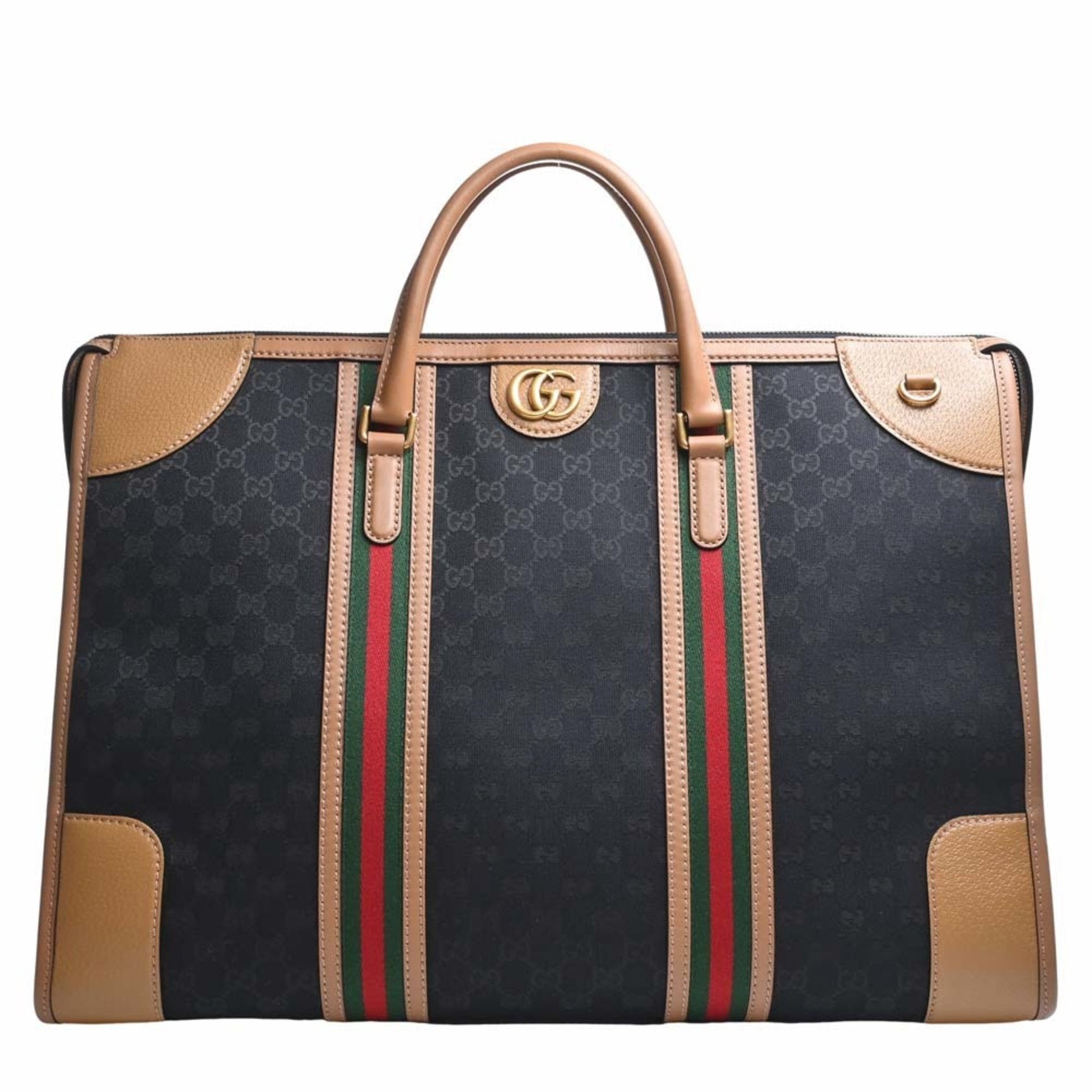 Gucci Leather Canvas Shoulder Bag