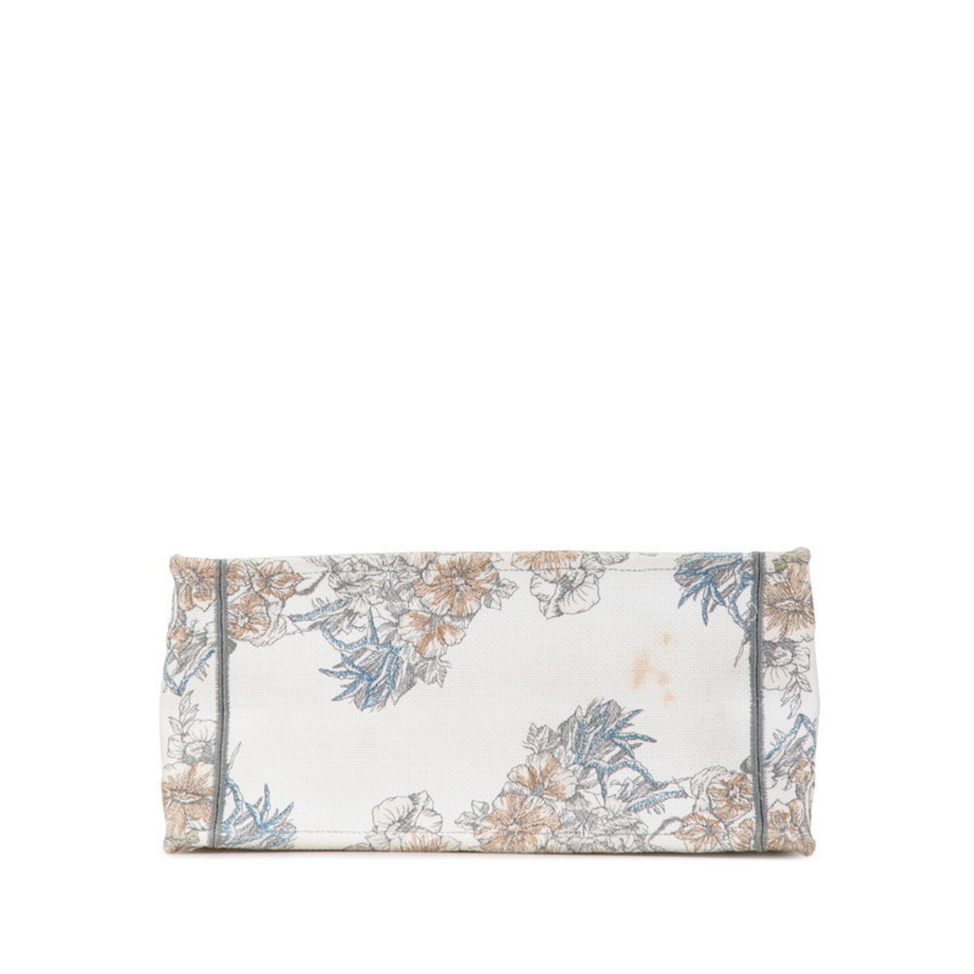 Christian Dior Multi-Color White Jacquard Tote Bag ()
