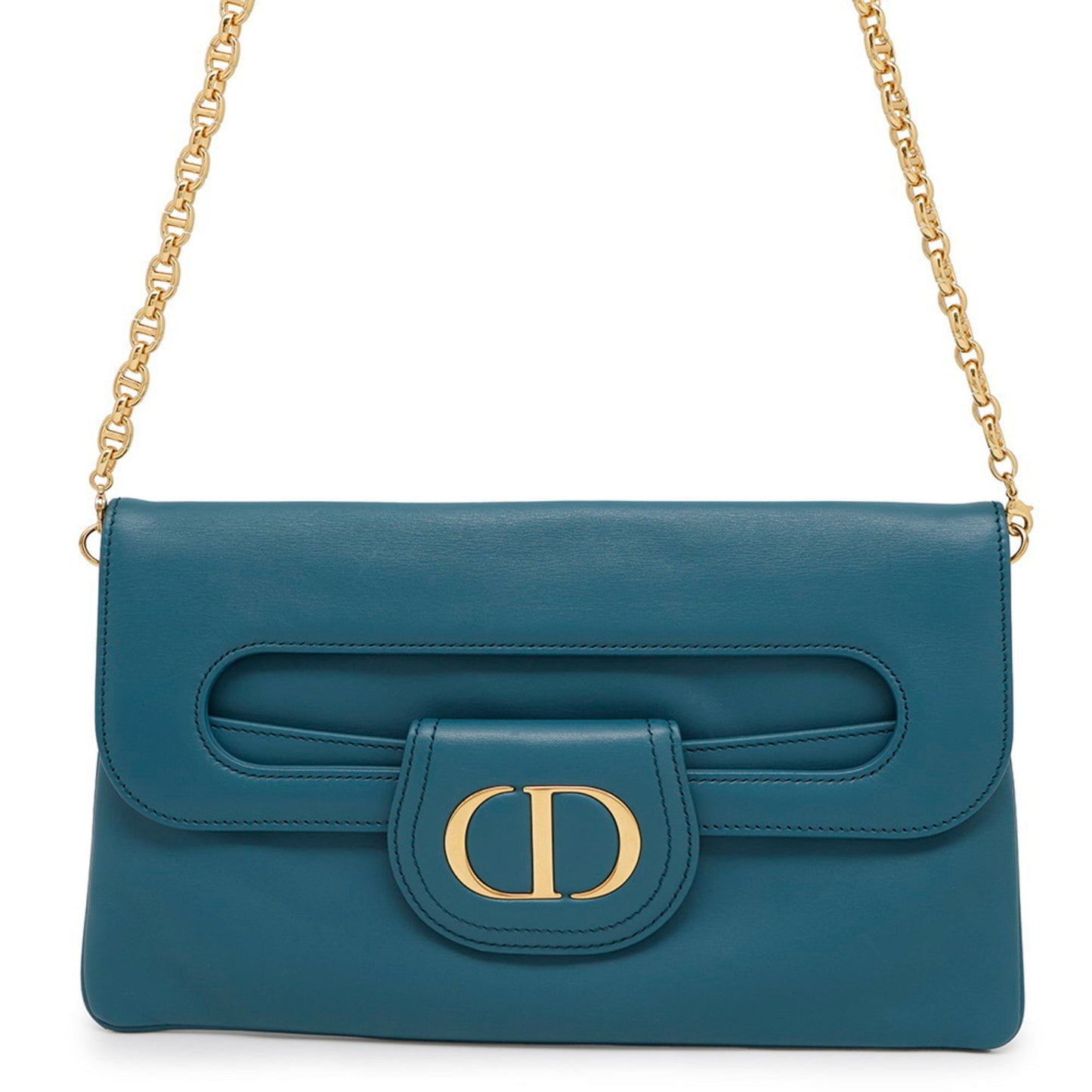 Christian Dior Blue Leather Shoulder Bag ()