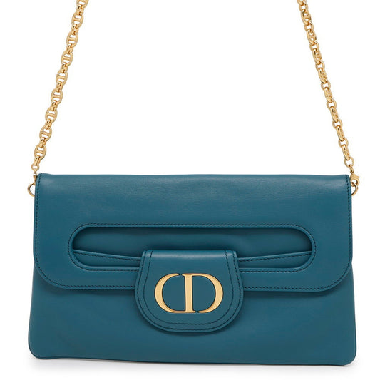 Christian Dior Blue Leather Shoulder Bag ()