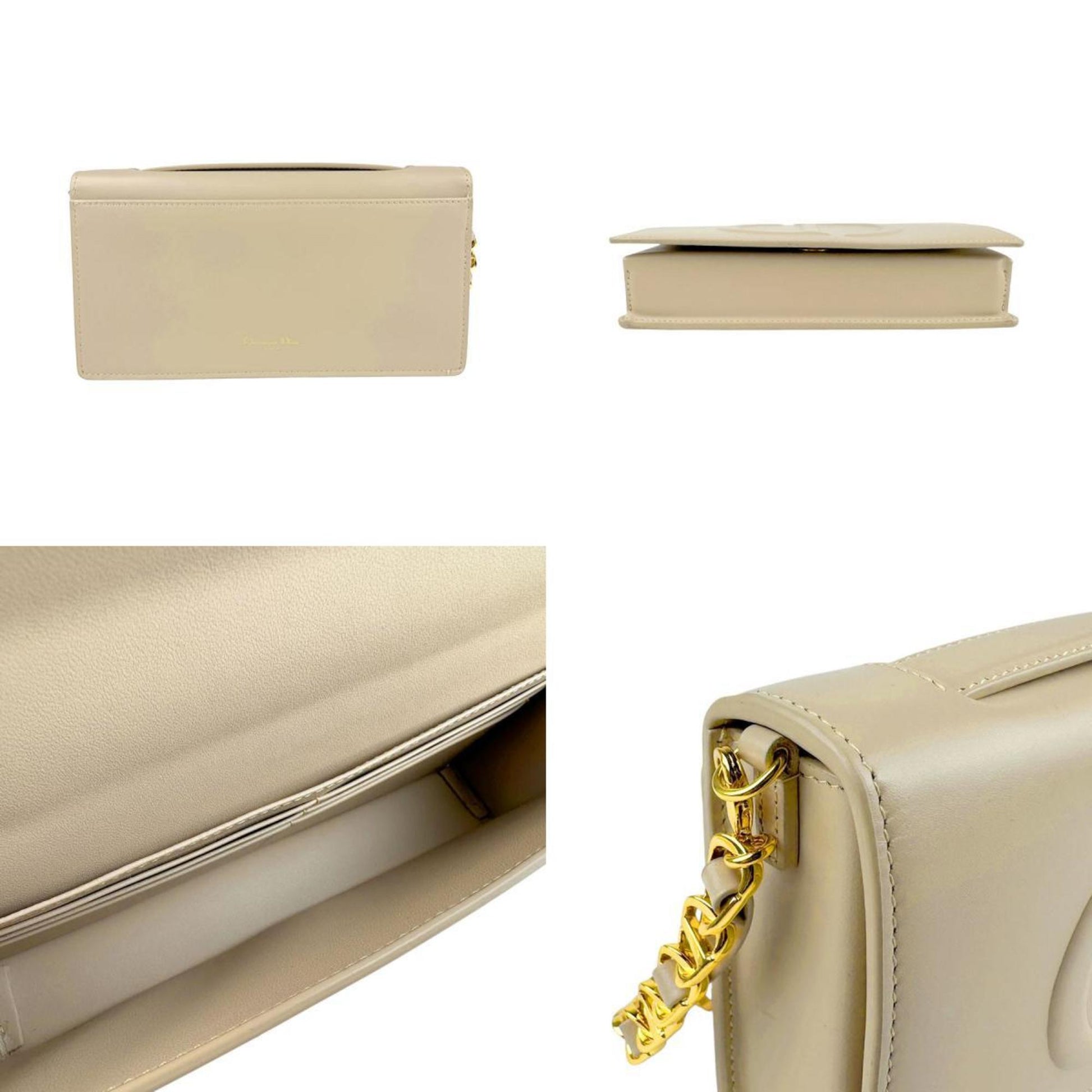 Christian Dior Beige Leather Shoulder Bag ()