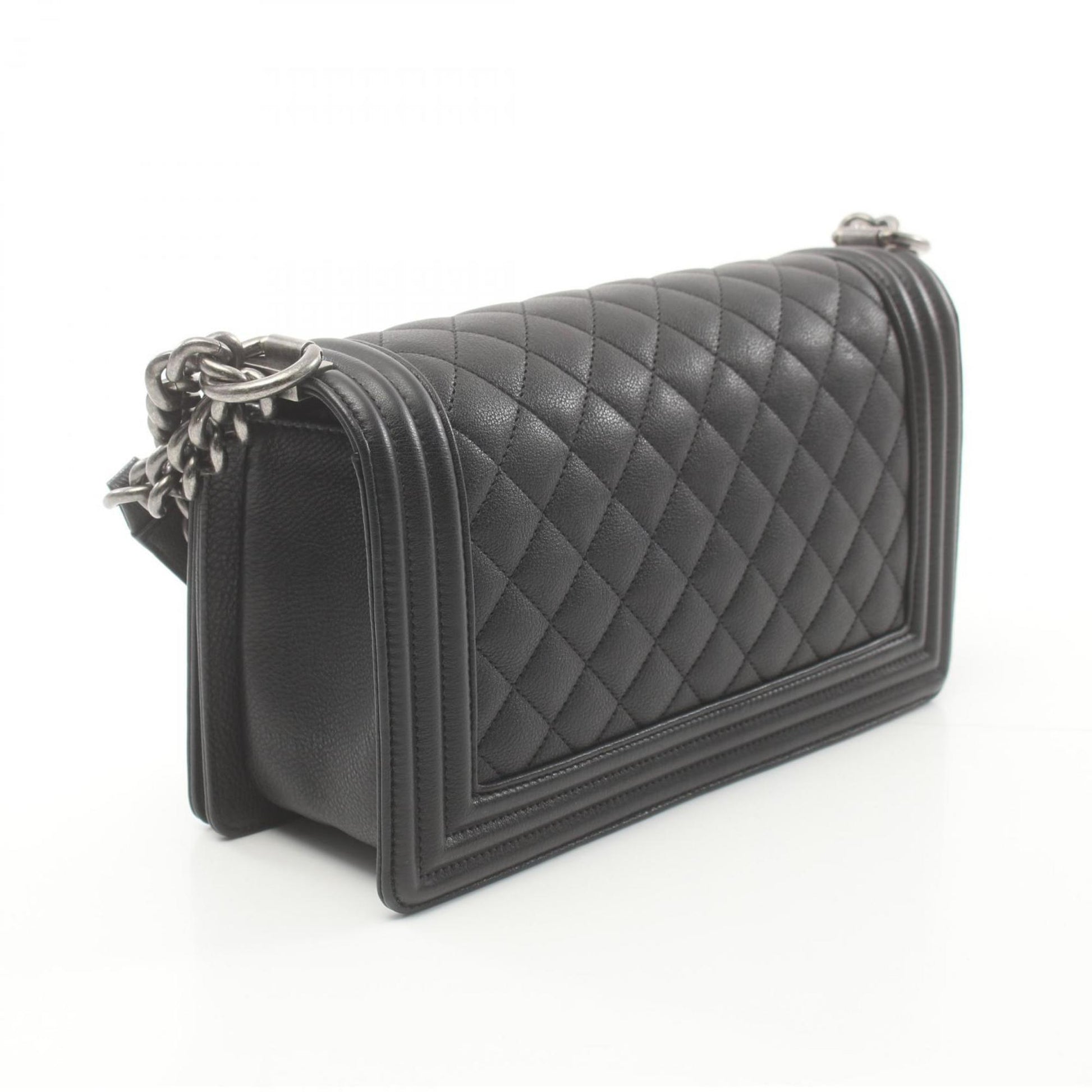 CHANEL Boy Chanel Shoulder Bag Caviar Skin Women's Black