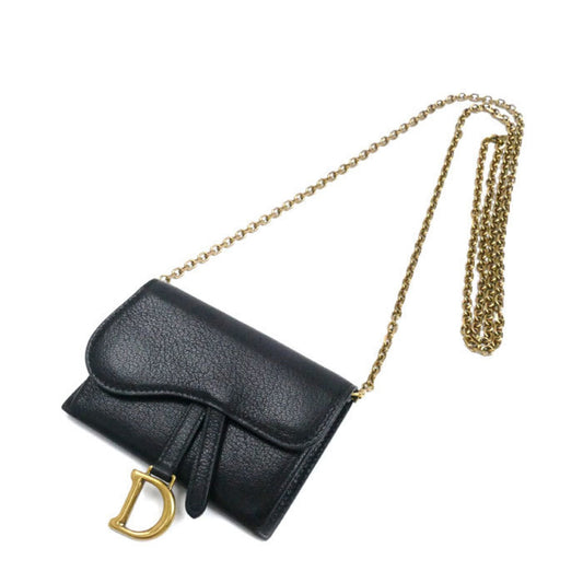 Christian Dior Black Leather Shoulder Bag ()