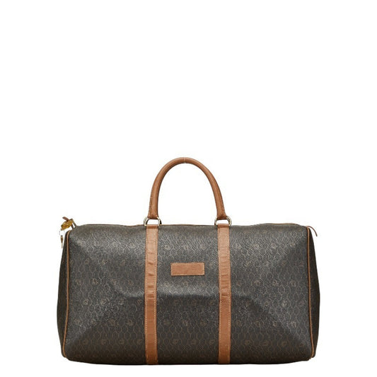 Christian Dior Black Brown Pvc Leather Boston Bag ()