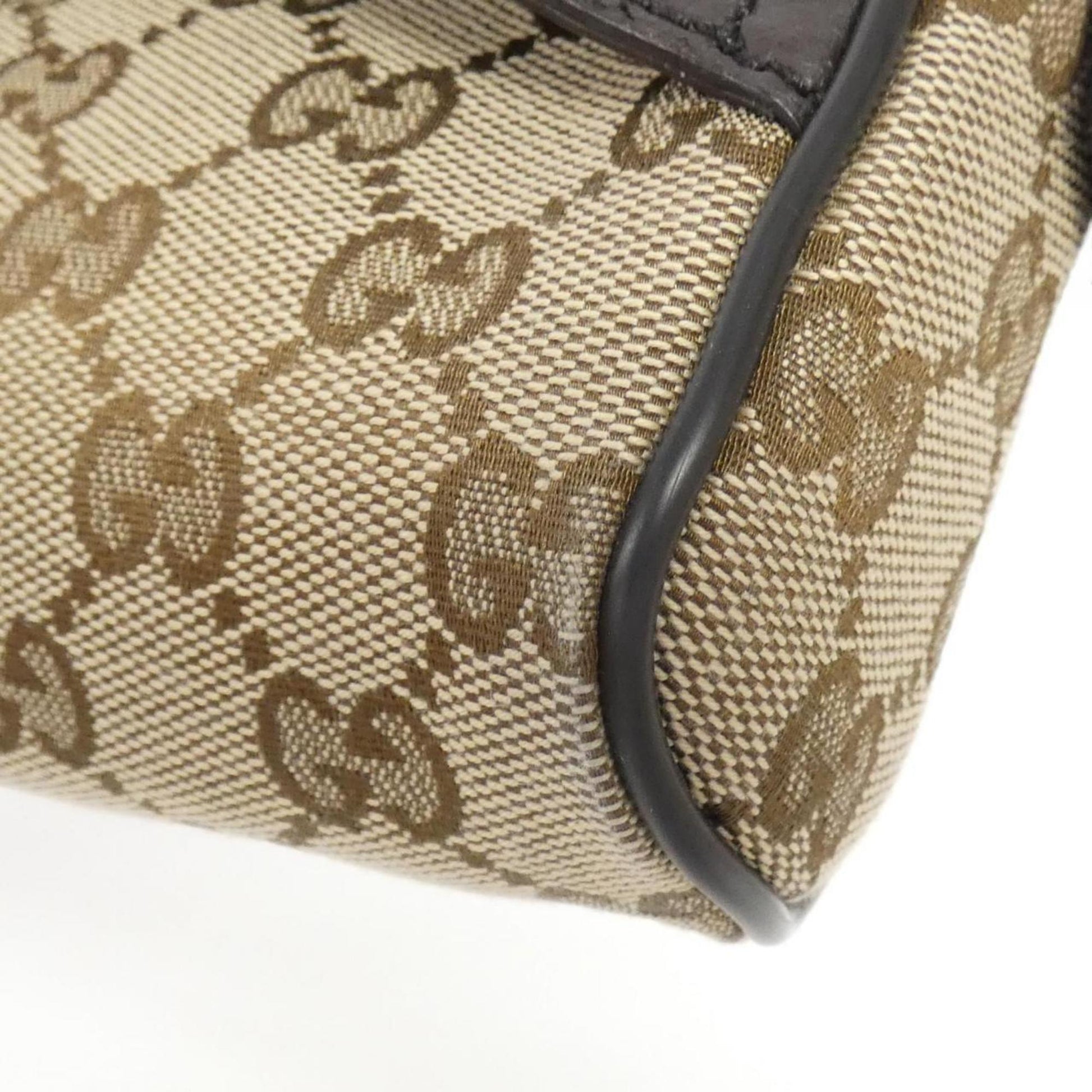 Gucci Leather Canvas Handbag