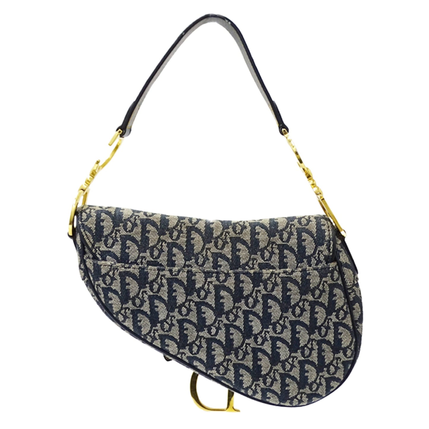 Christian Dior Blue Jacquard Shoulder Bag ()