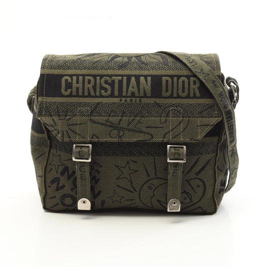 Christian Dior Khaki Canvas Shoulder Bag ()