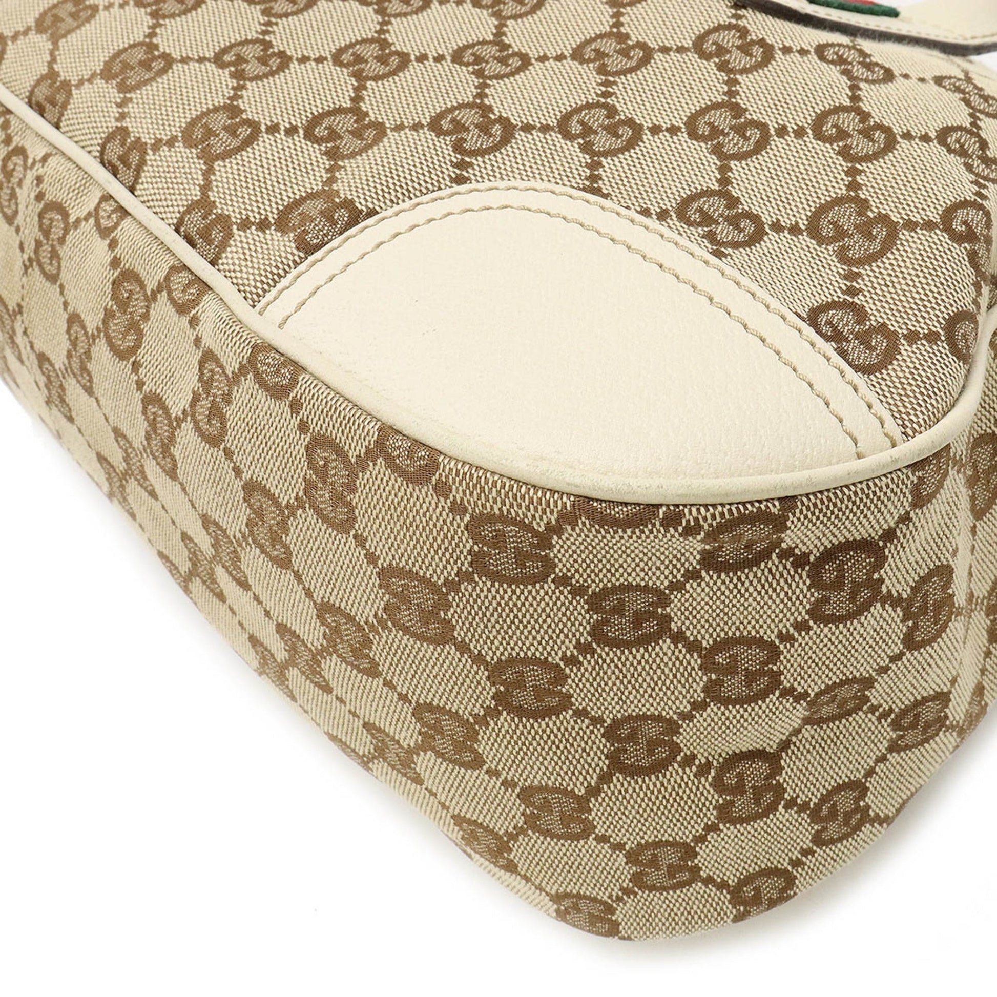Gucci Leather Canvas Shoulder Bag