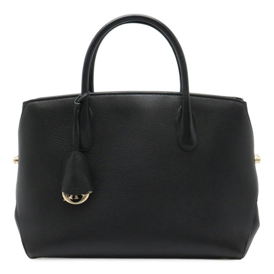 Christian Dior Black Leather Handbag Tote Bag ()
