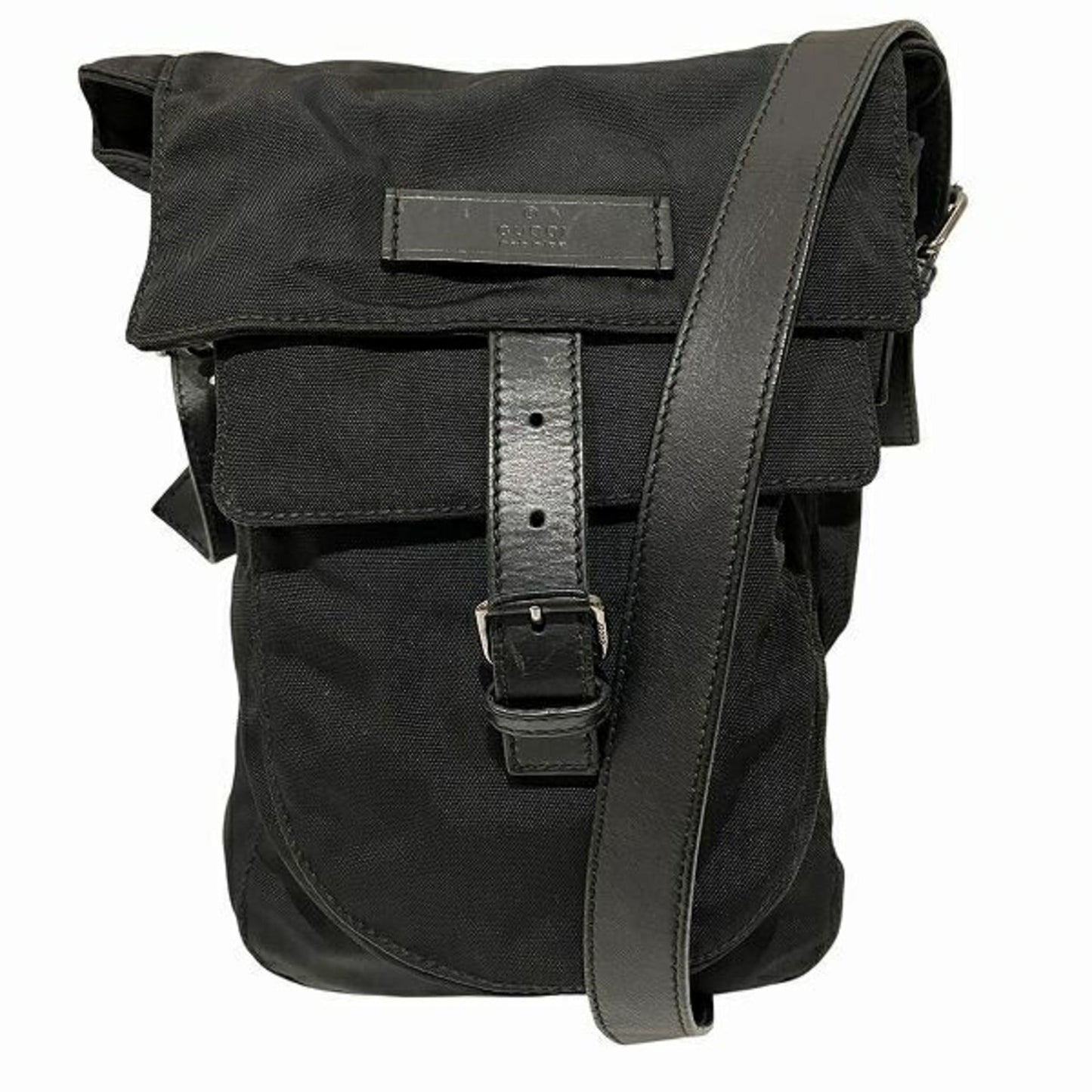 Gucci Nylon Leather Shoulder Bag