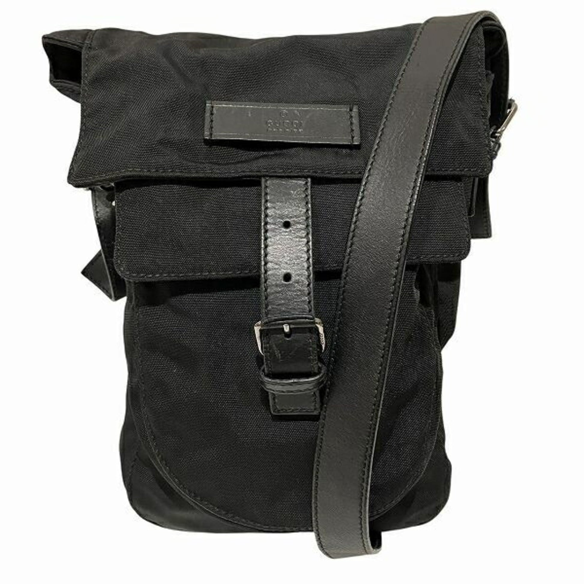 Gucci Nylon Leather Shoulder Bag