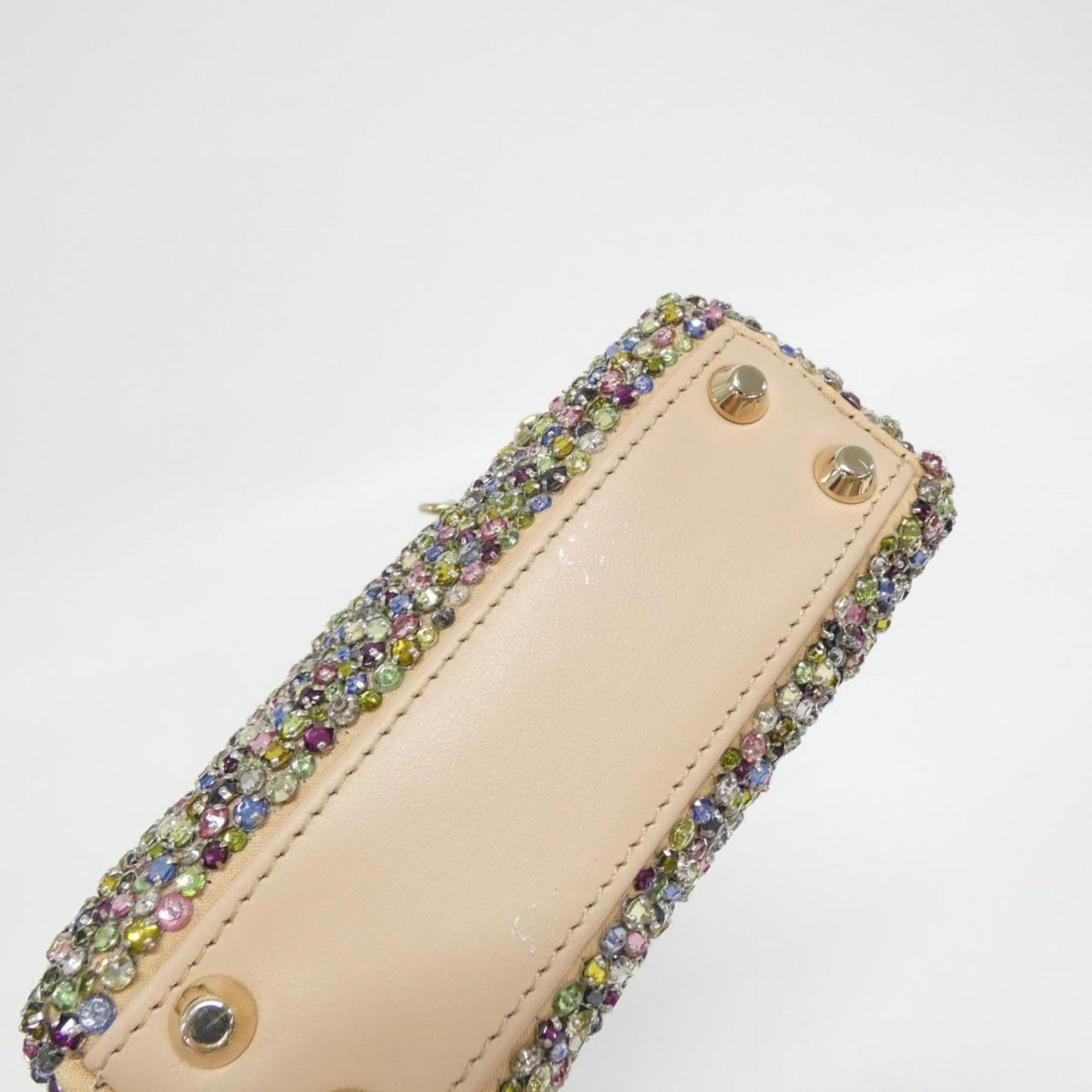 Christian Dior Multi-Color Leather Rhinestone Shoulder Bag ()