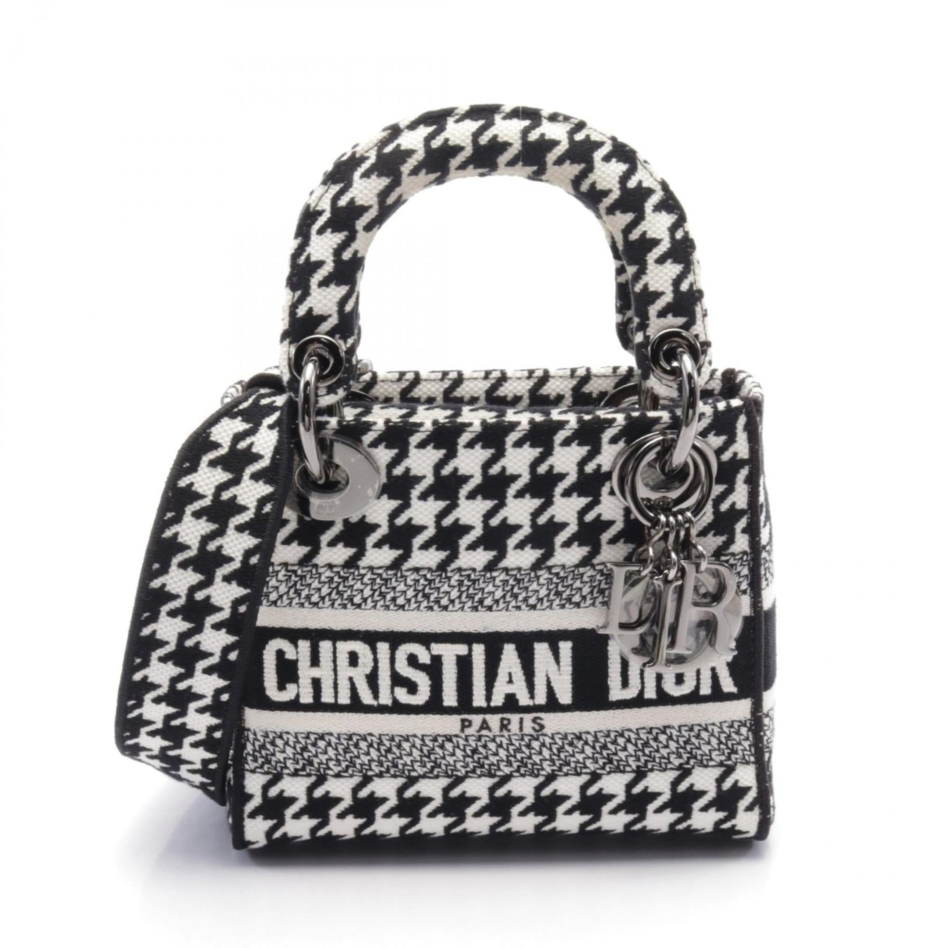 Christian Dior Black White Canvas Handbag ()