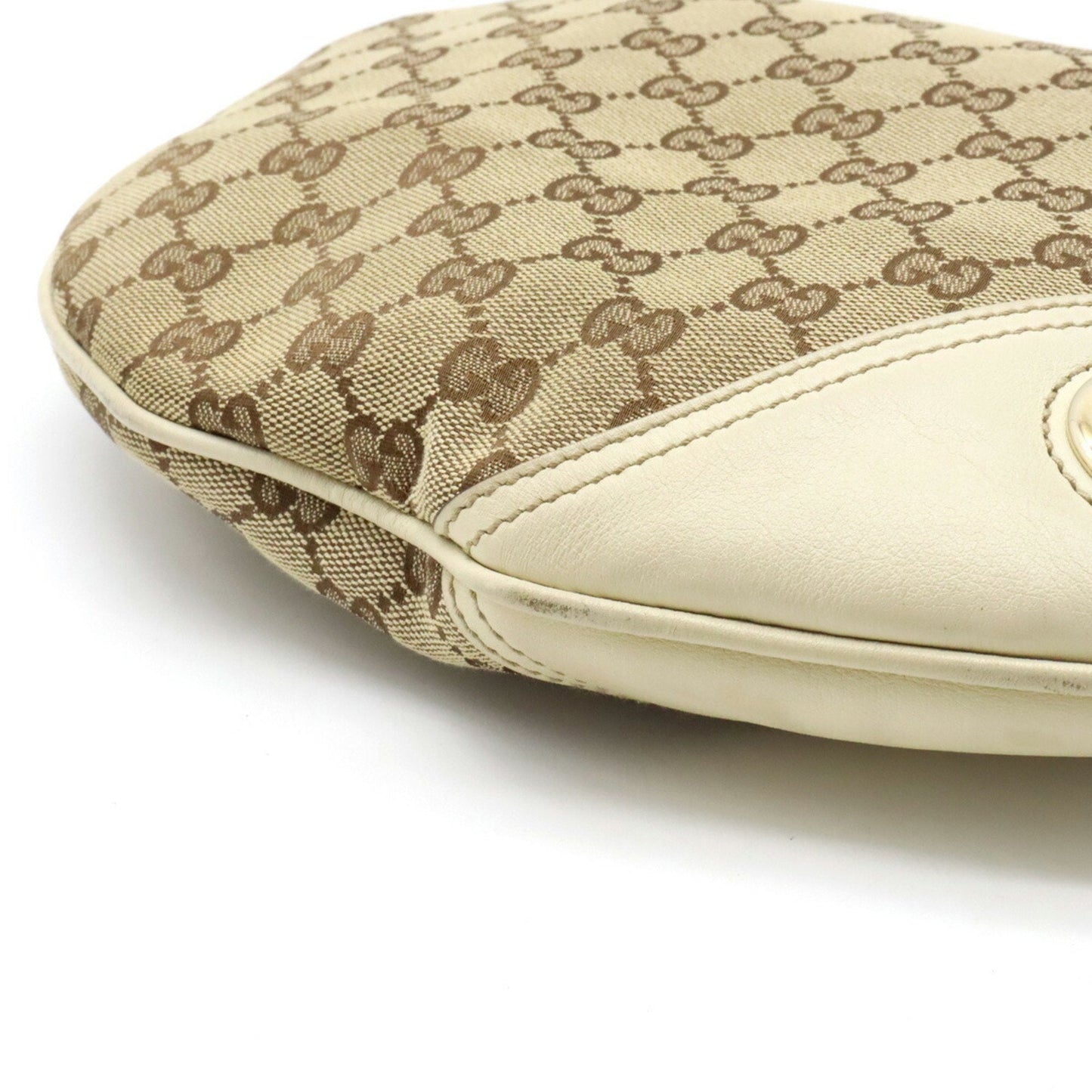 Gucci Leather Canvas Shoulder Bag
