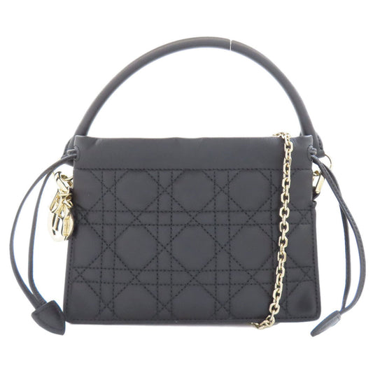 Christian Dior Lady Dior Black Leather Handbag ()