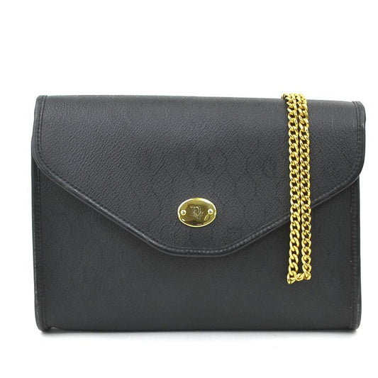Christian Dior Black Leather Shoulder Bag ()