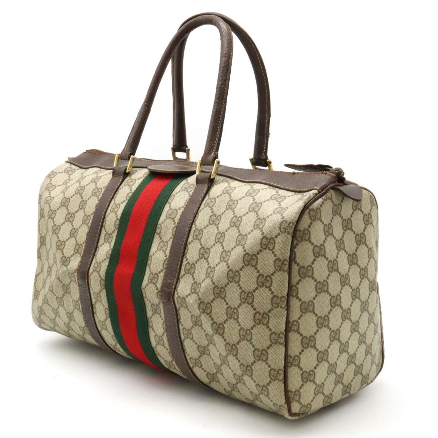 Gucci Leather Canvas Handbag