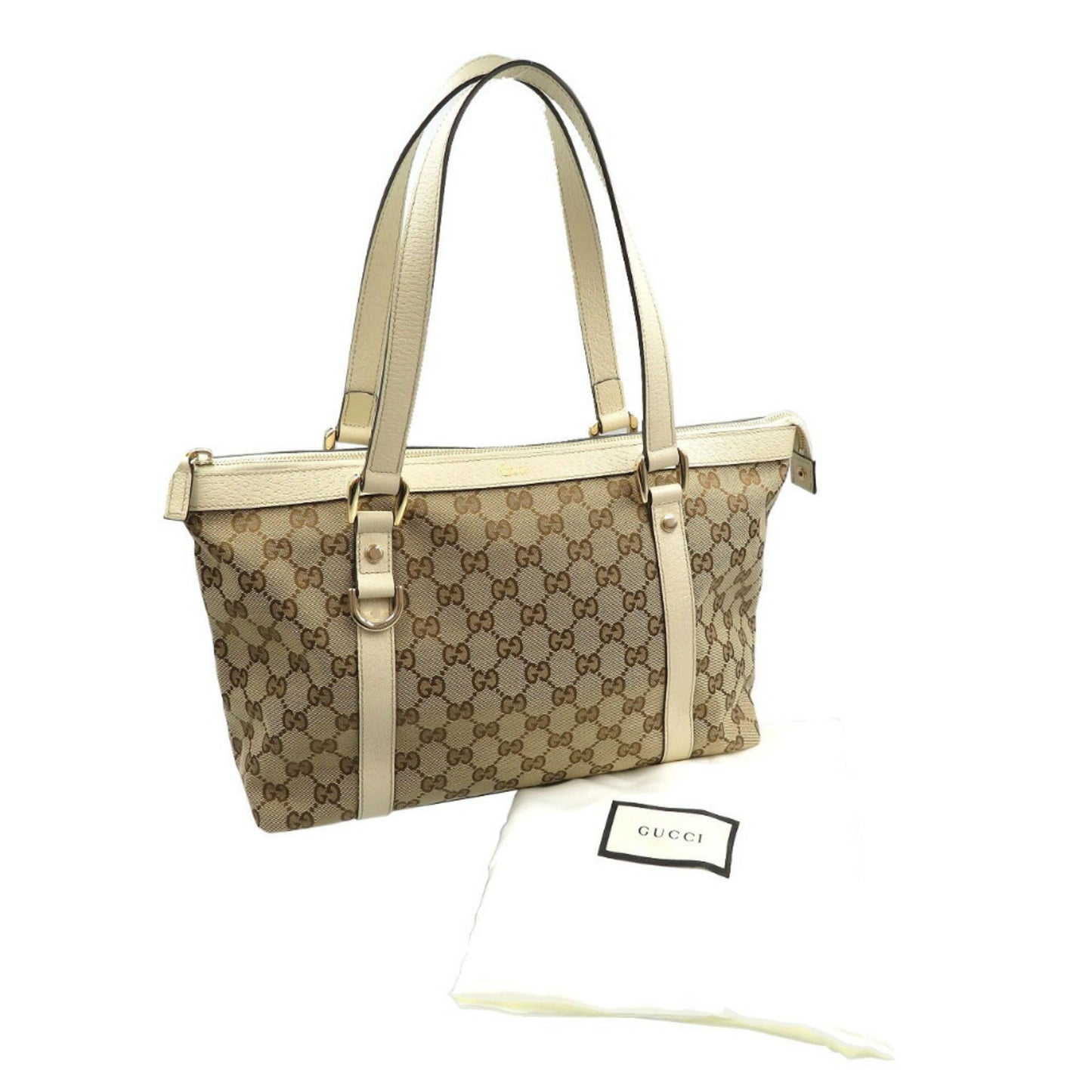 Gucci Leather Canvas Tote