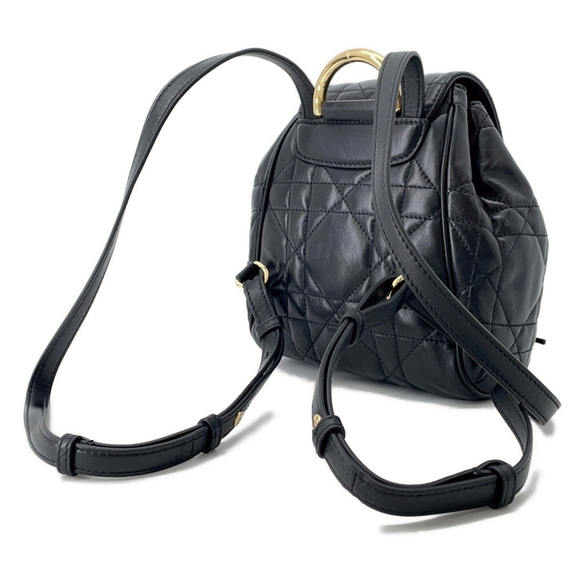 Christian Dior Black Leather Backpack ()