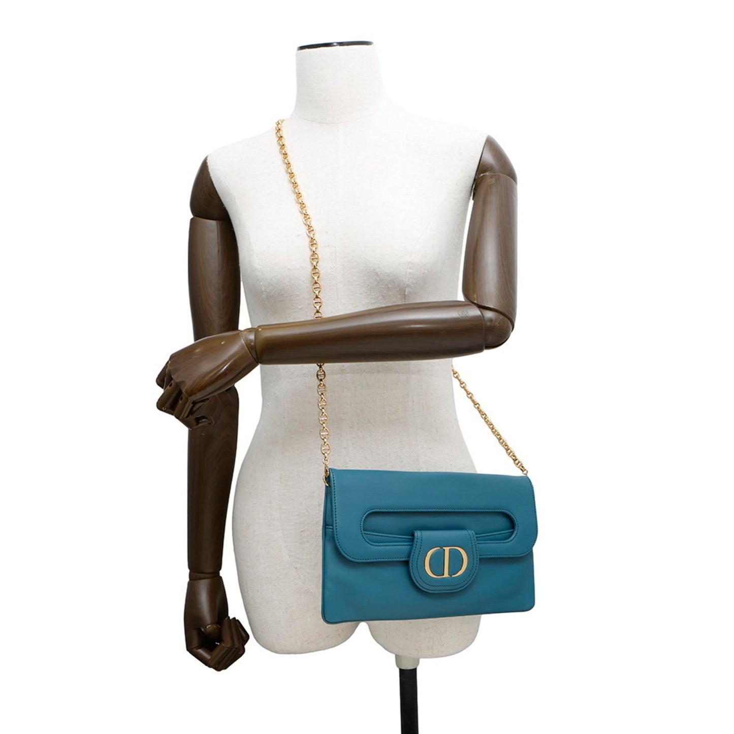 Christian Dior Blue Leather Shoulder Bag ()