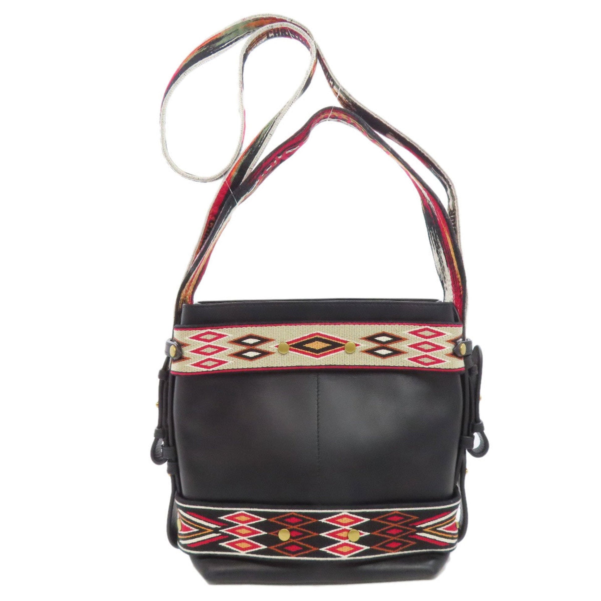Christian Dior Black Leather Shoulder Bag ()