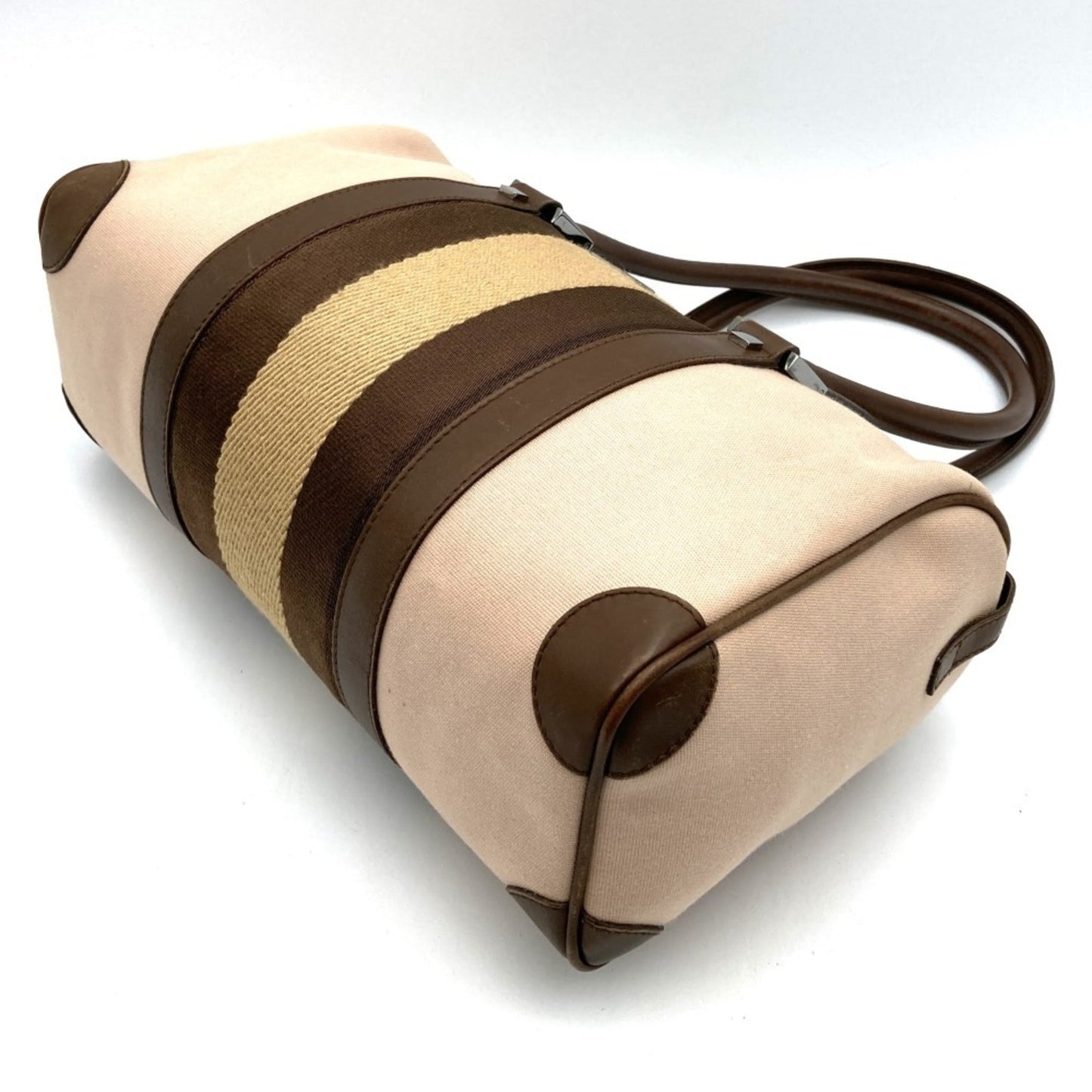 Gucci Leather Canvas Handbag