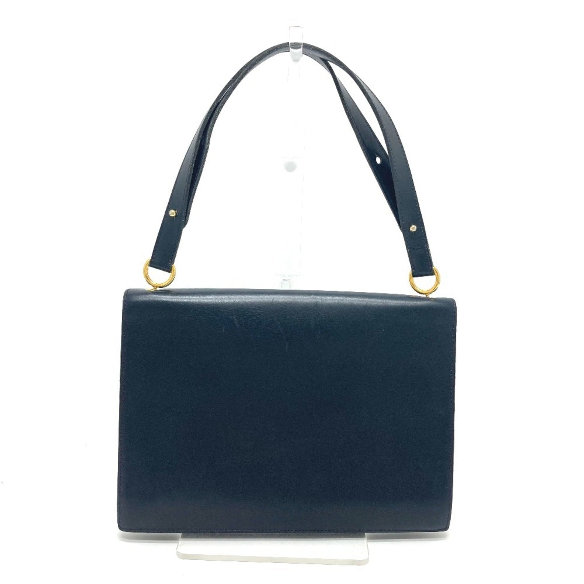 Christian Dior Trotter Navy Leather Handbag Shoulder Bag ()