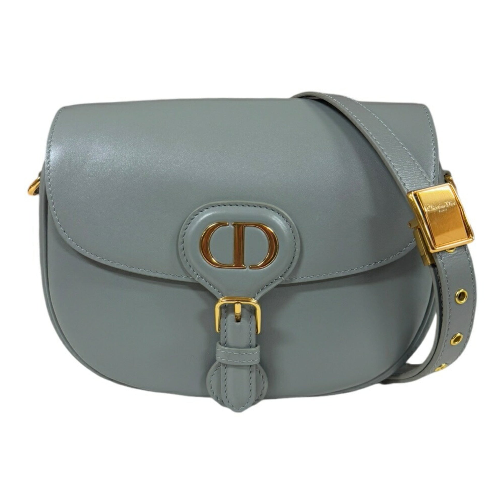 Christian Dior Gray Leather Shoulder Bag ()