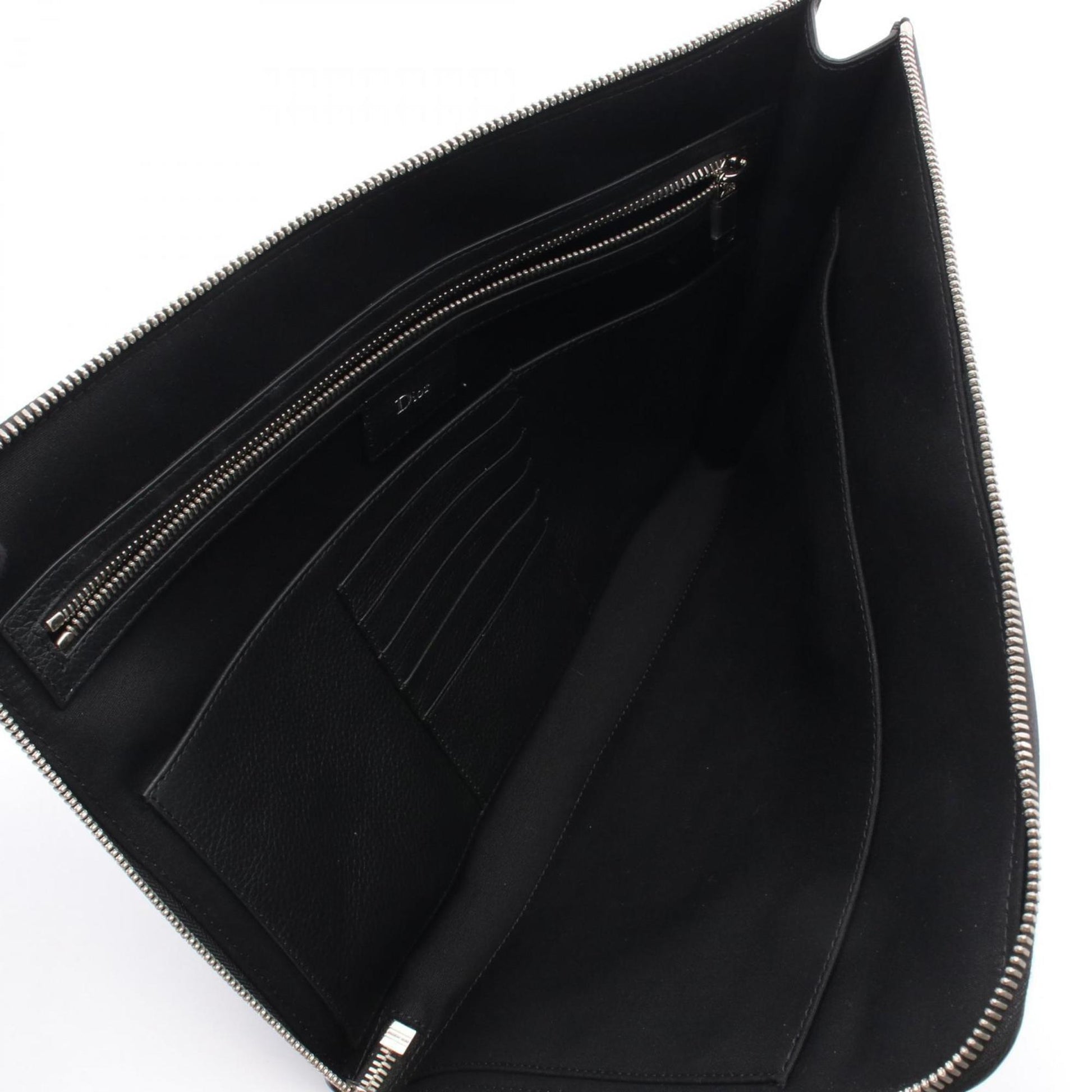 Christian Dior Black Leather Clutch Bag ()