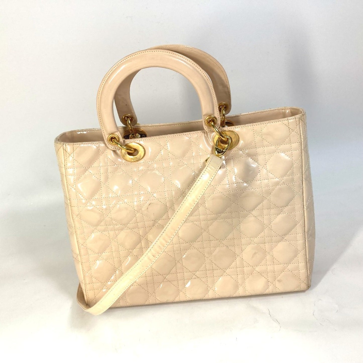 Christian Dior Beige Leather Handbag ()