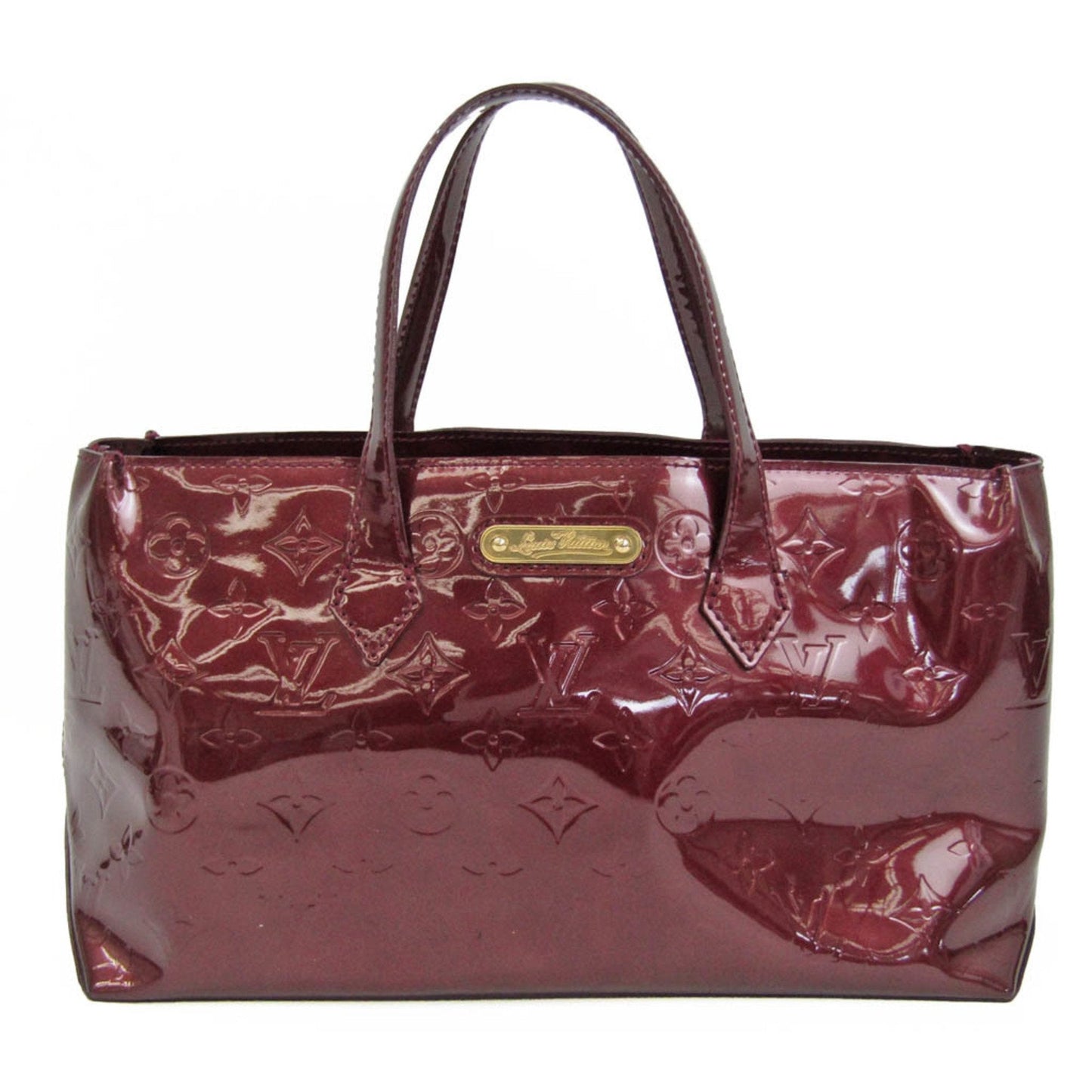 LOUIS VUITTON Monogram Vernis Wilshire PM M91644 Women's Handbag Rouge Fauviste