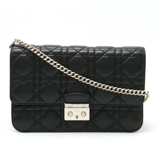 Christian Dior Miss Dior Black Leather Clutch Bag ()