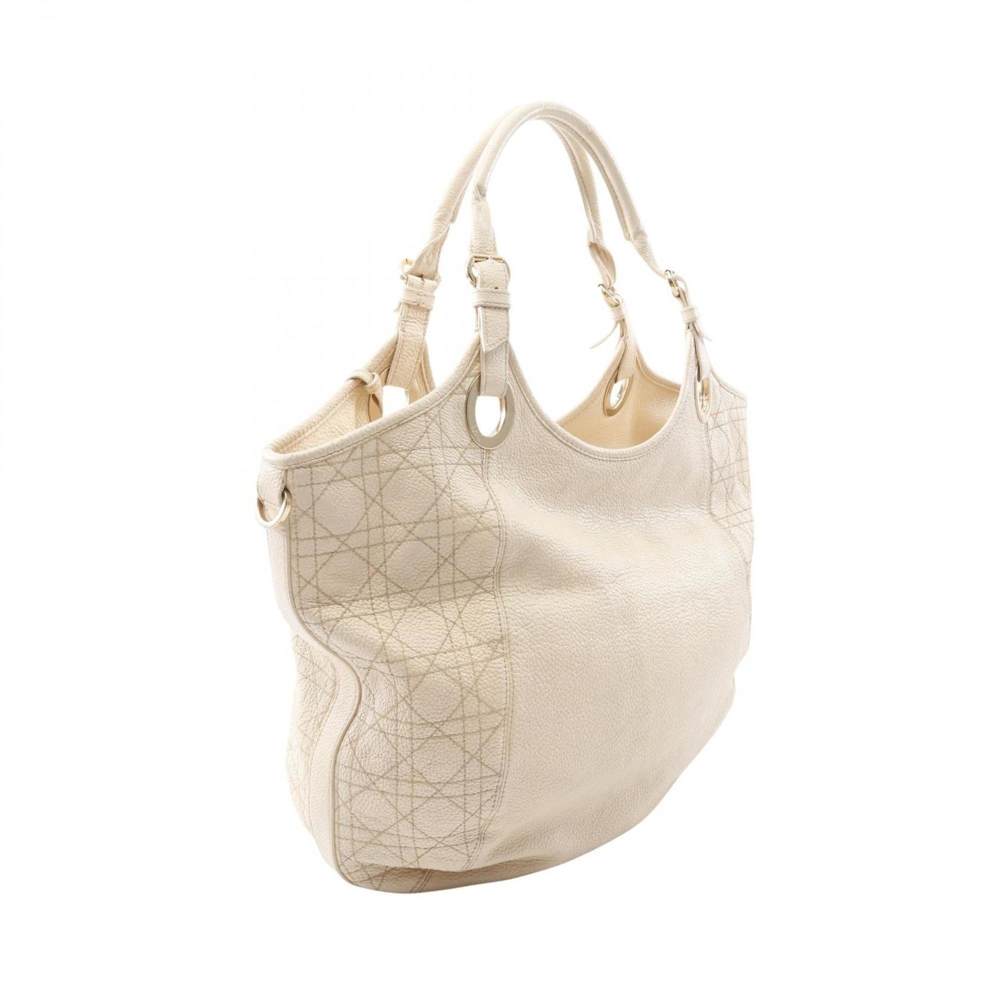 Christian Dior Beige Leather Tote Bag ()