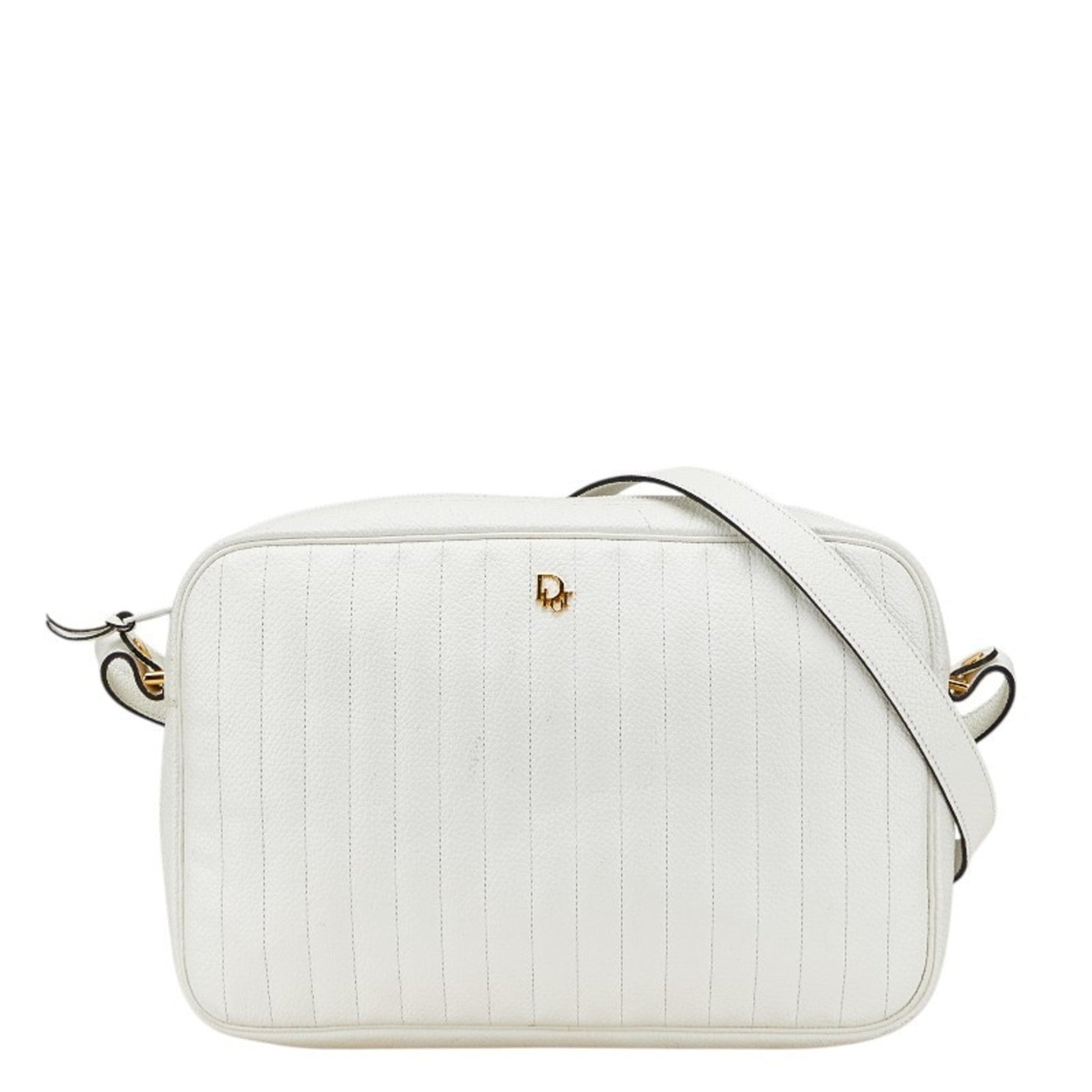 Christian Dior White Leather Shoulder Bag ()