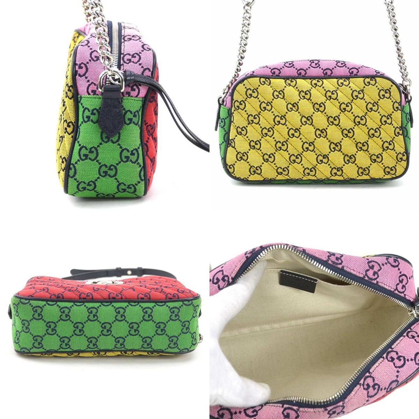 Gucci Leather Canvas Shoulder Bag