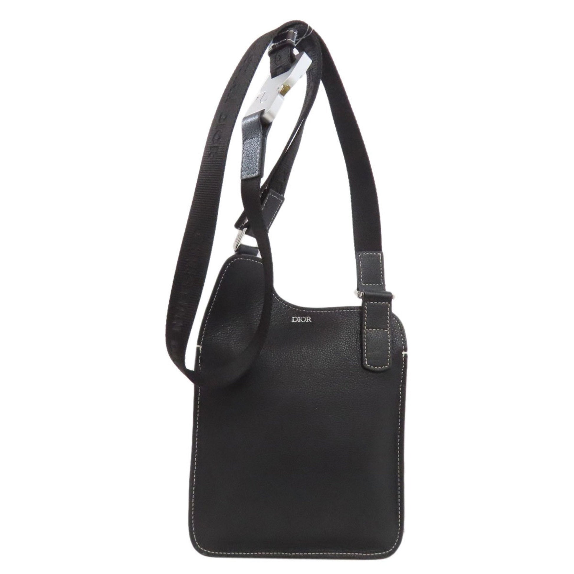 Christian Dior Black Leather Shoulder Bag ()
