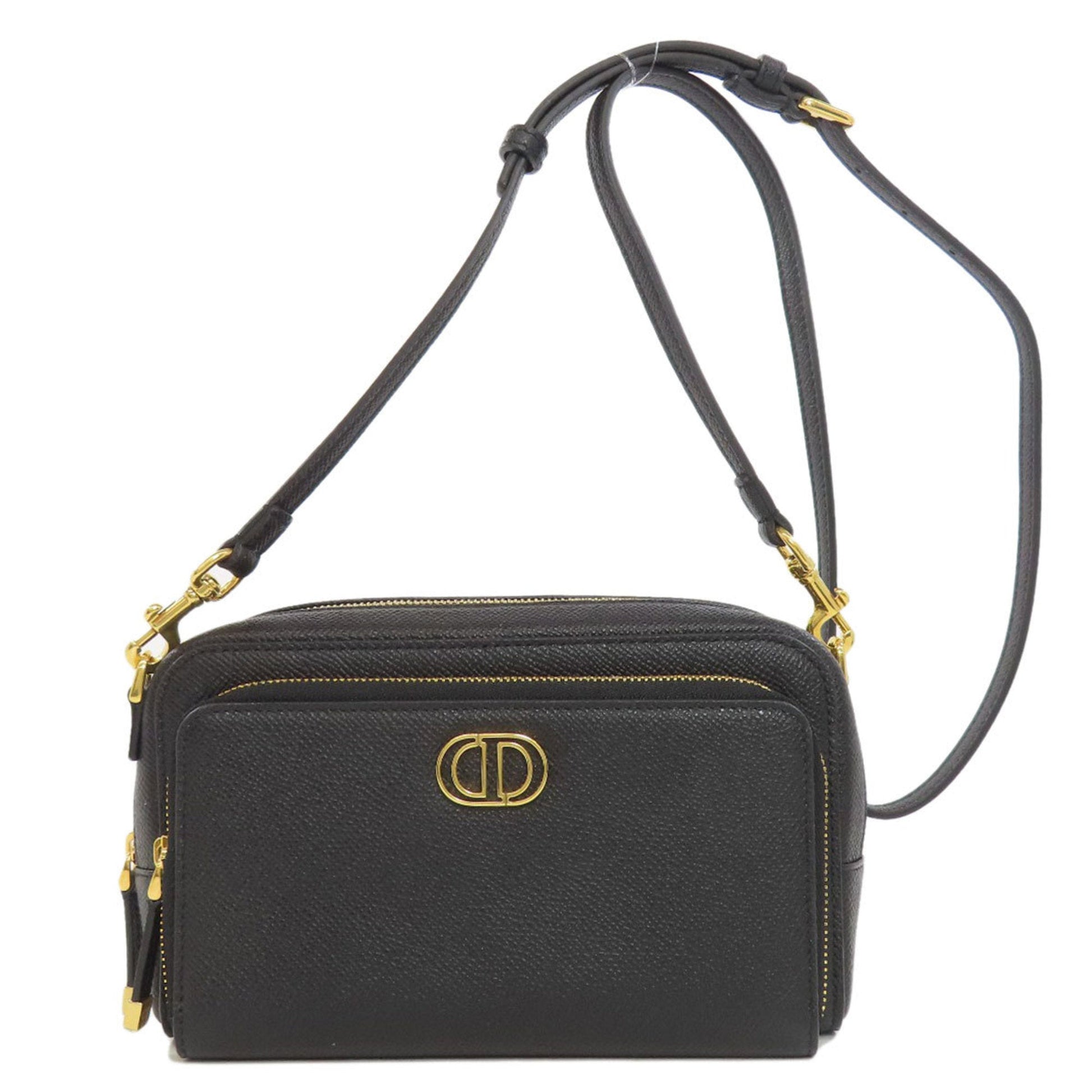 Christian Dior Black Leather Shoulder Bag ()