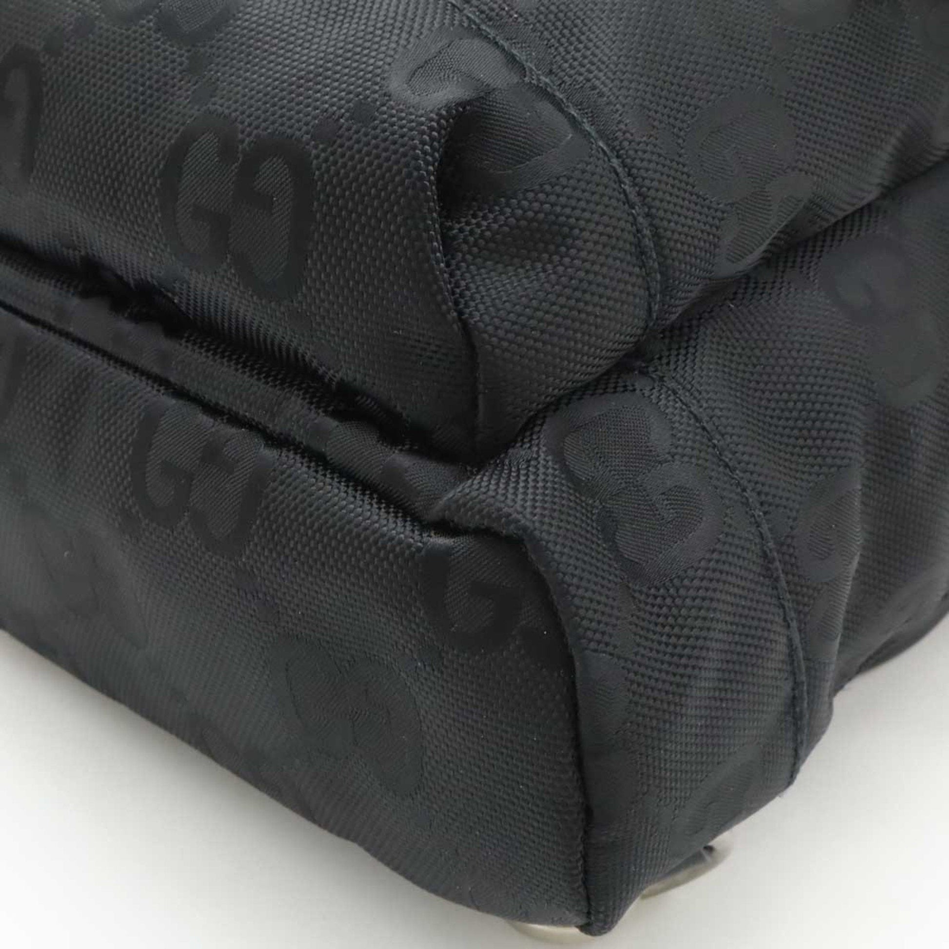 Gucci Nylon Leather Canvas Shoulder Bag