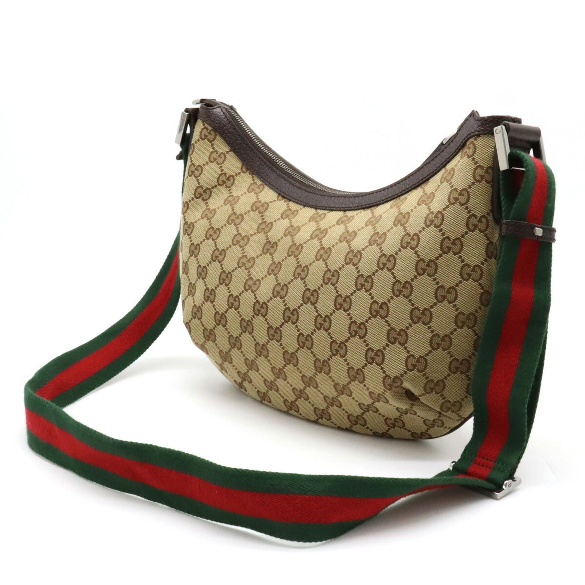 Gucci Leather Canvas Shoulder Bag