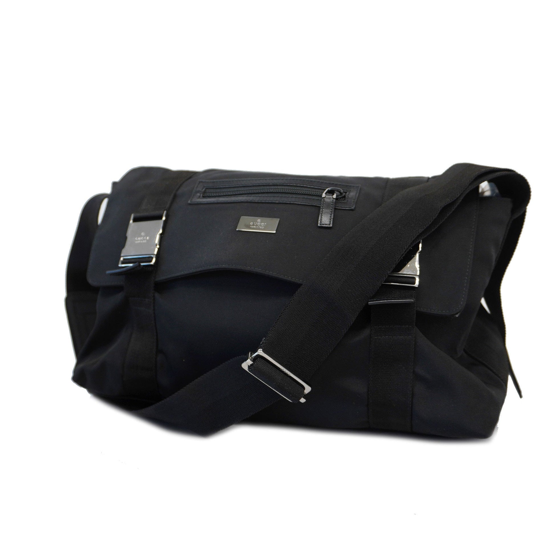 Gucci Nylon Leather Shoulder Bag