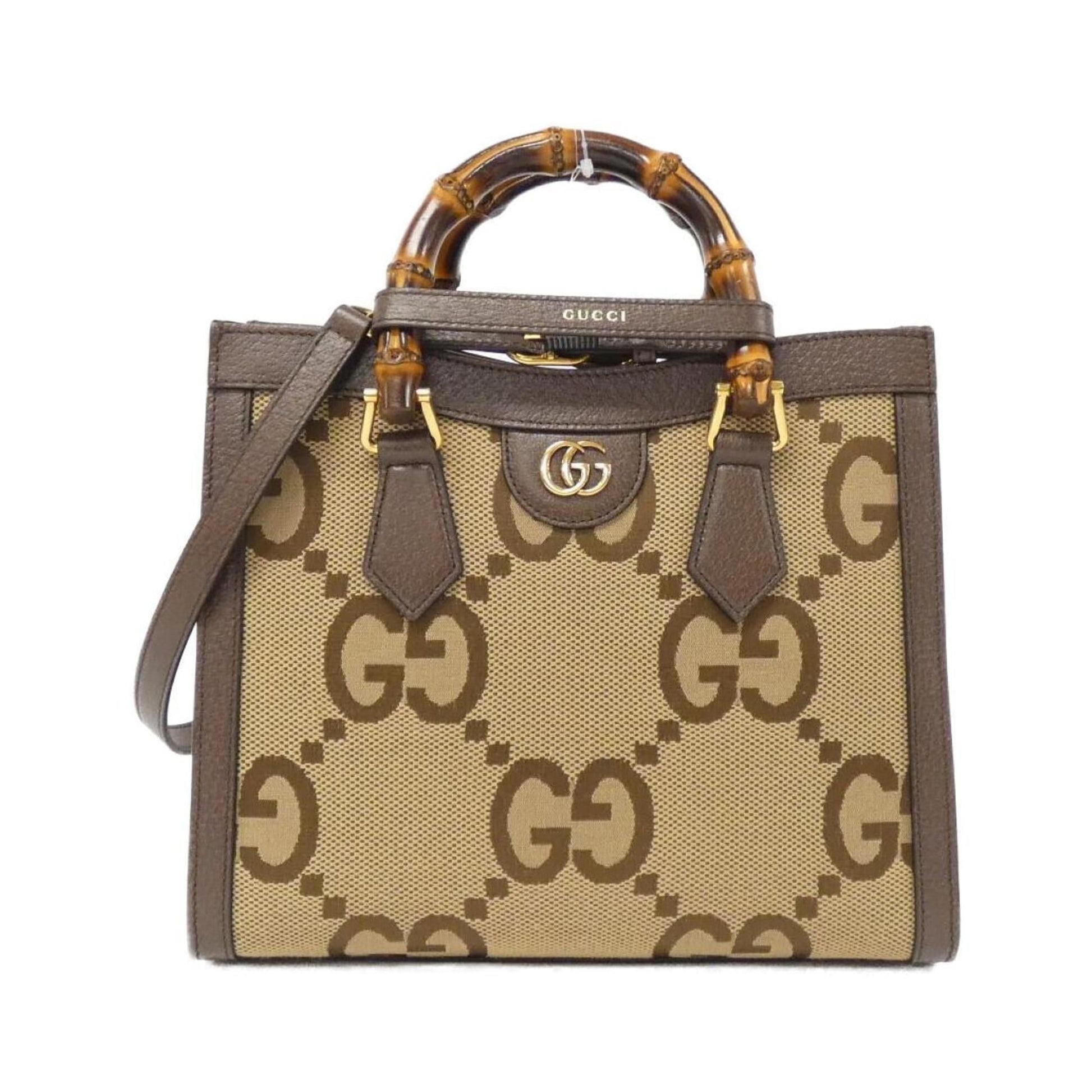 Gucci Leather Canvas Handbag