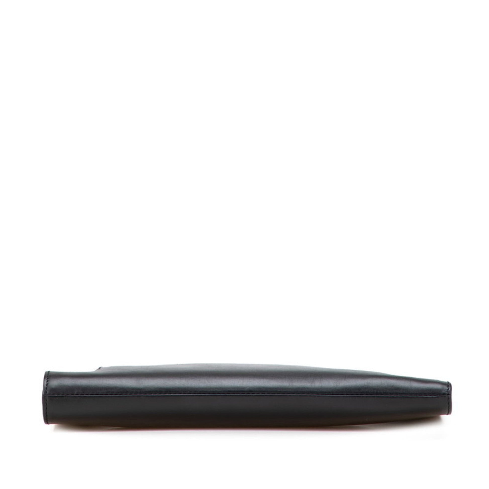Christian Dior Black Leather Clutch Bag ()