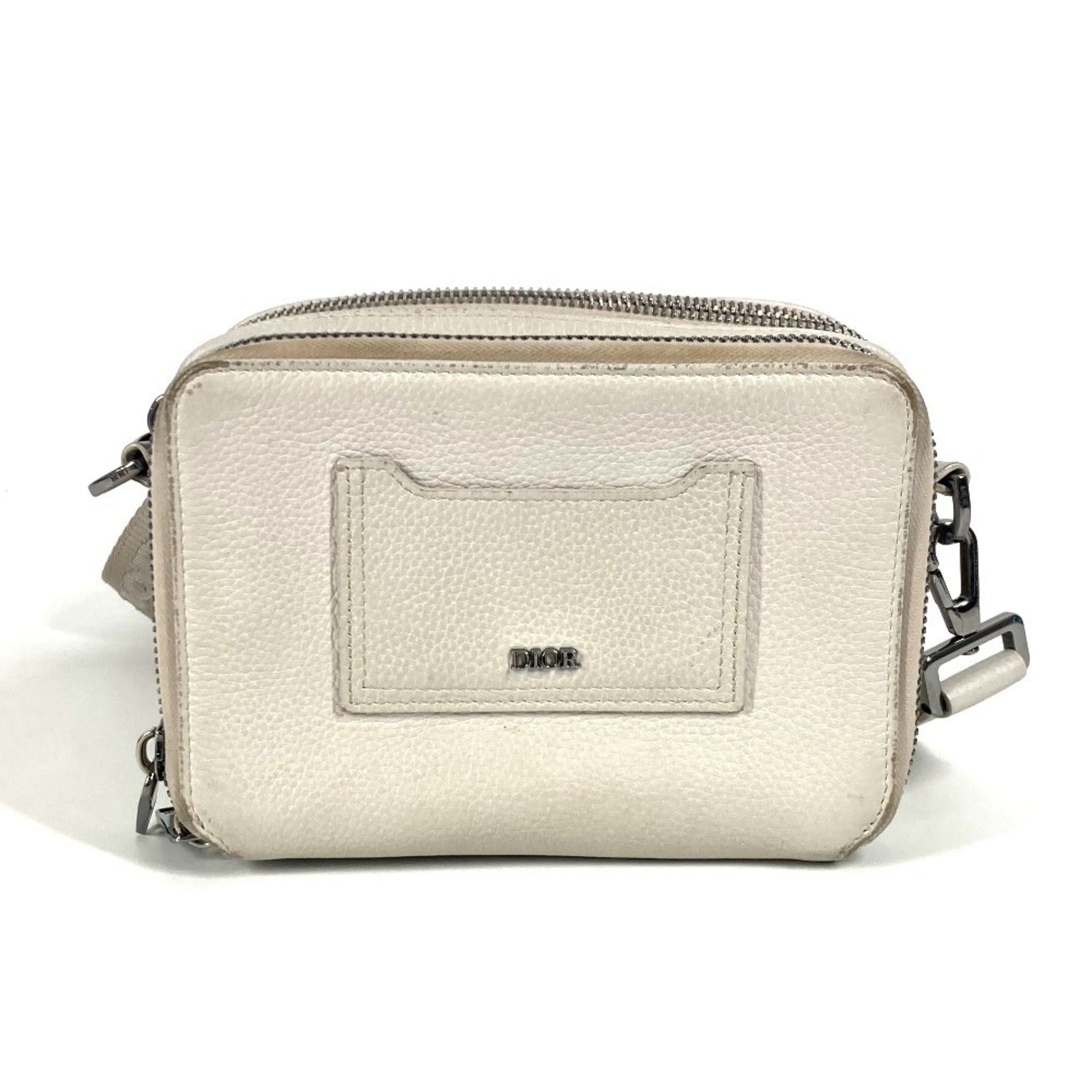 Christian Dior Ivory Leather Shoulder Bag ()
