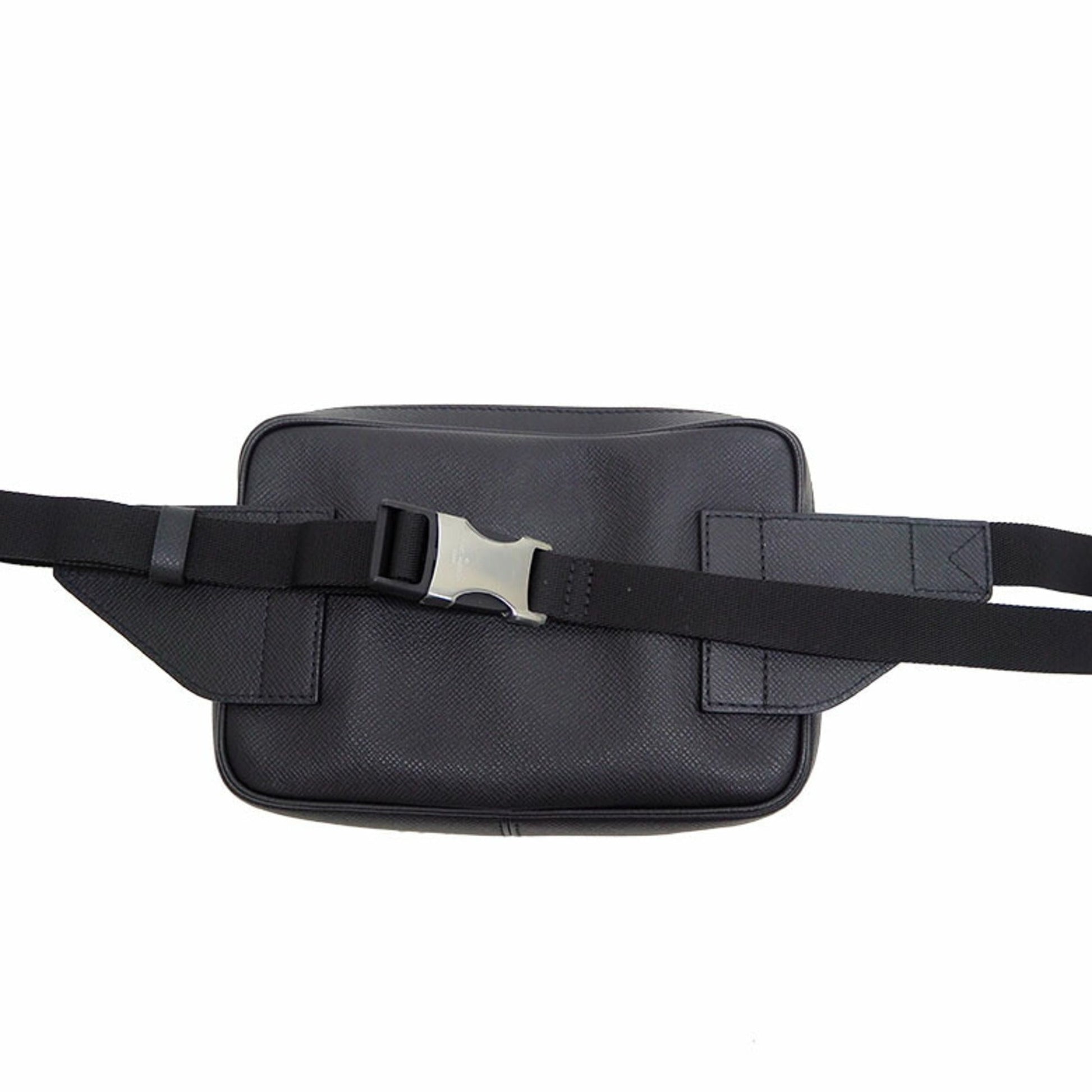 Louis Vuitton Bumback Outdoor Body Bag Taiga Black M33438 Waist Pouch Men's