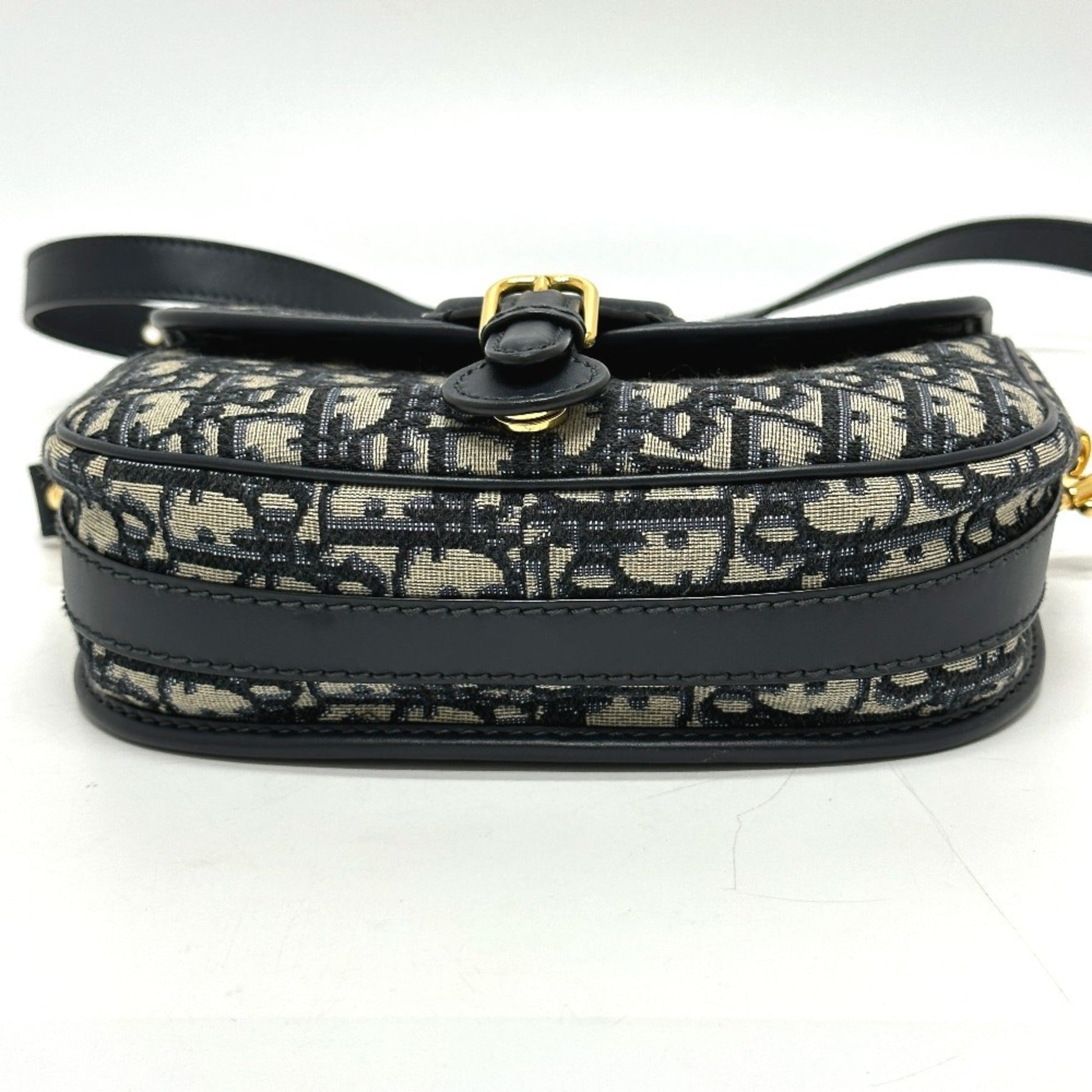 Christian Dior Gray Leather Shoulder Bag ()
