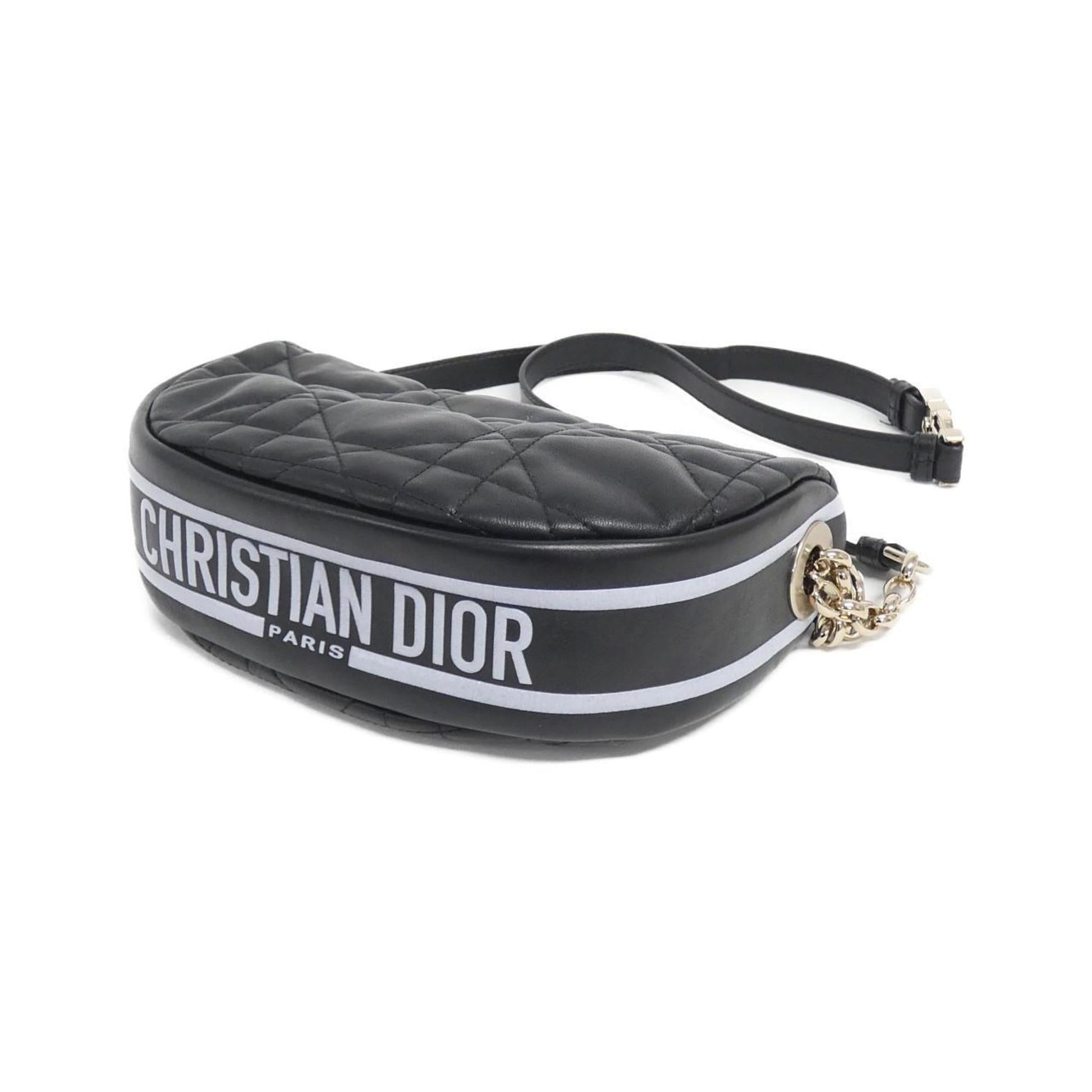Christian Dior Black Leather Shoulder Bag ()